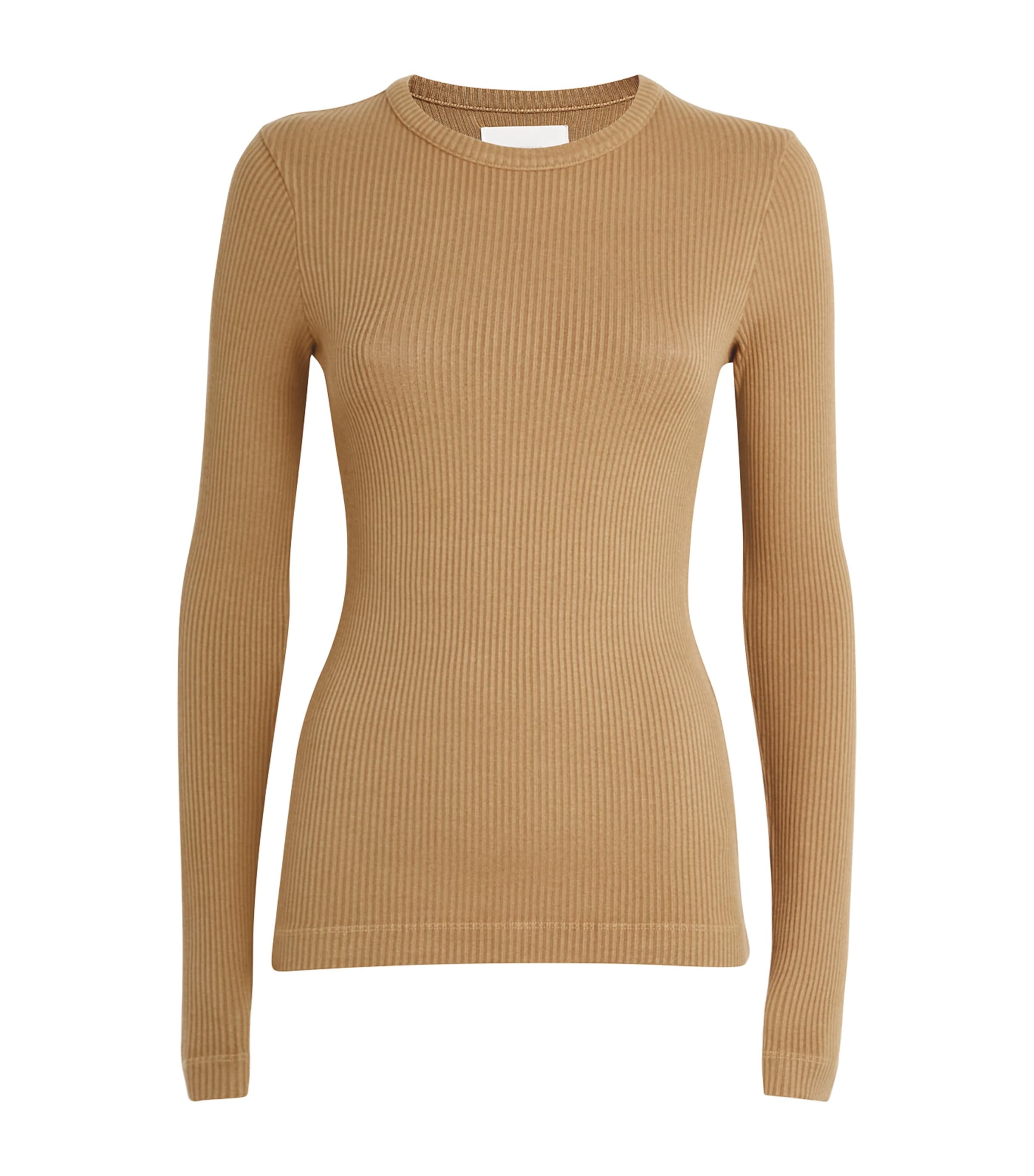 Shop Citizens Of Humanity Ribbed Bina Crewneck Top In Neutral