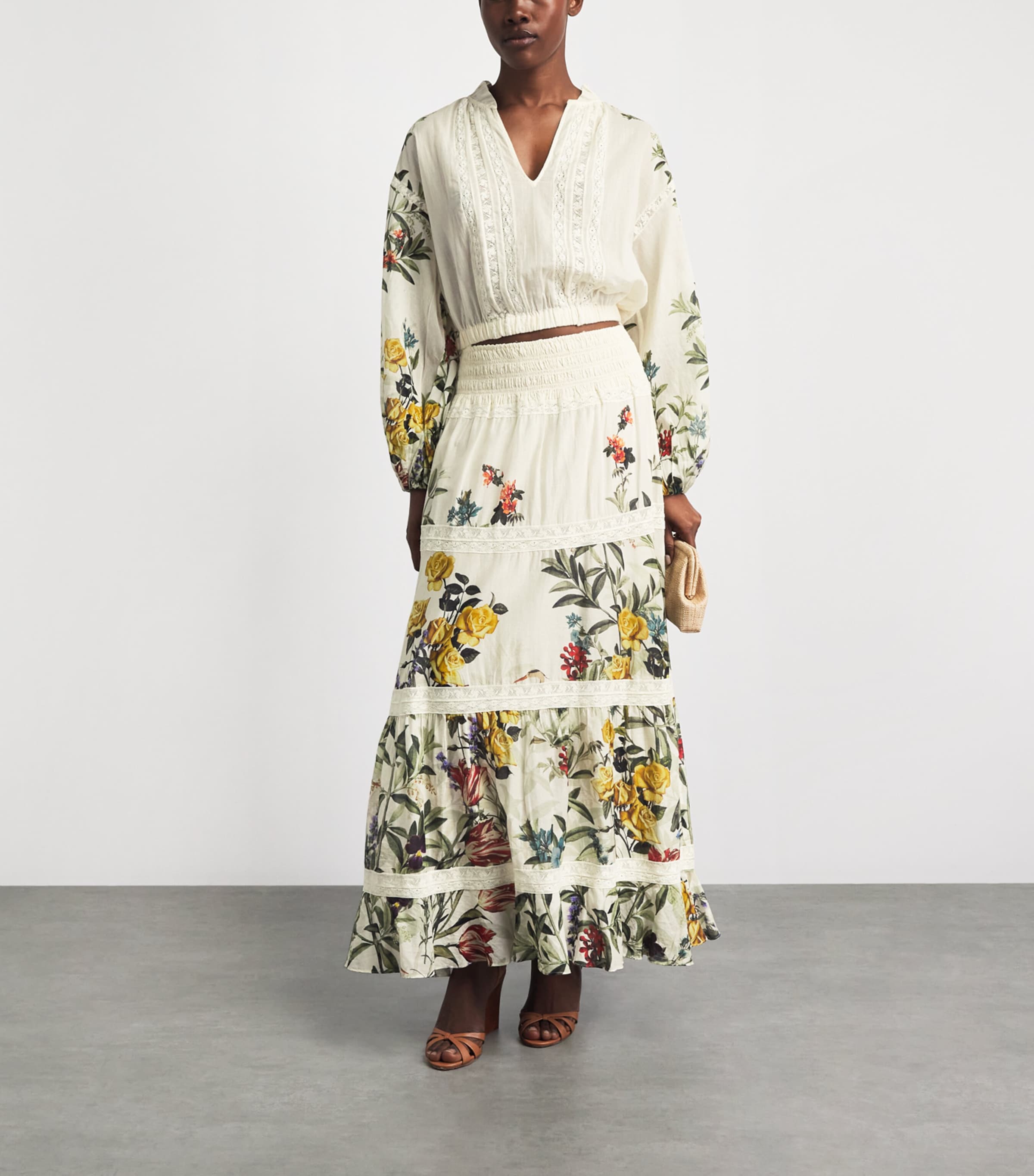 Alice+Olivia Womens Cotton Stevie Maxi Dress Dsrt Sprgs Vnla Image 2