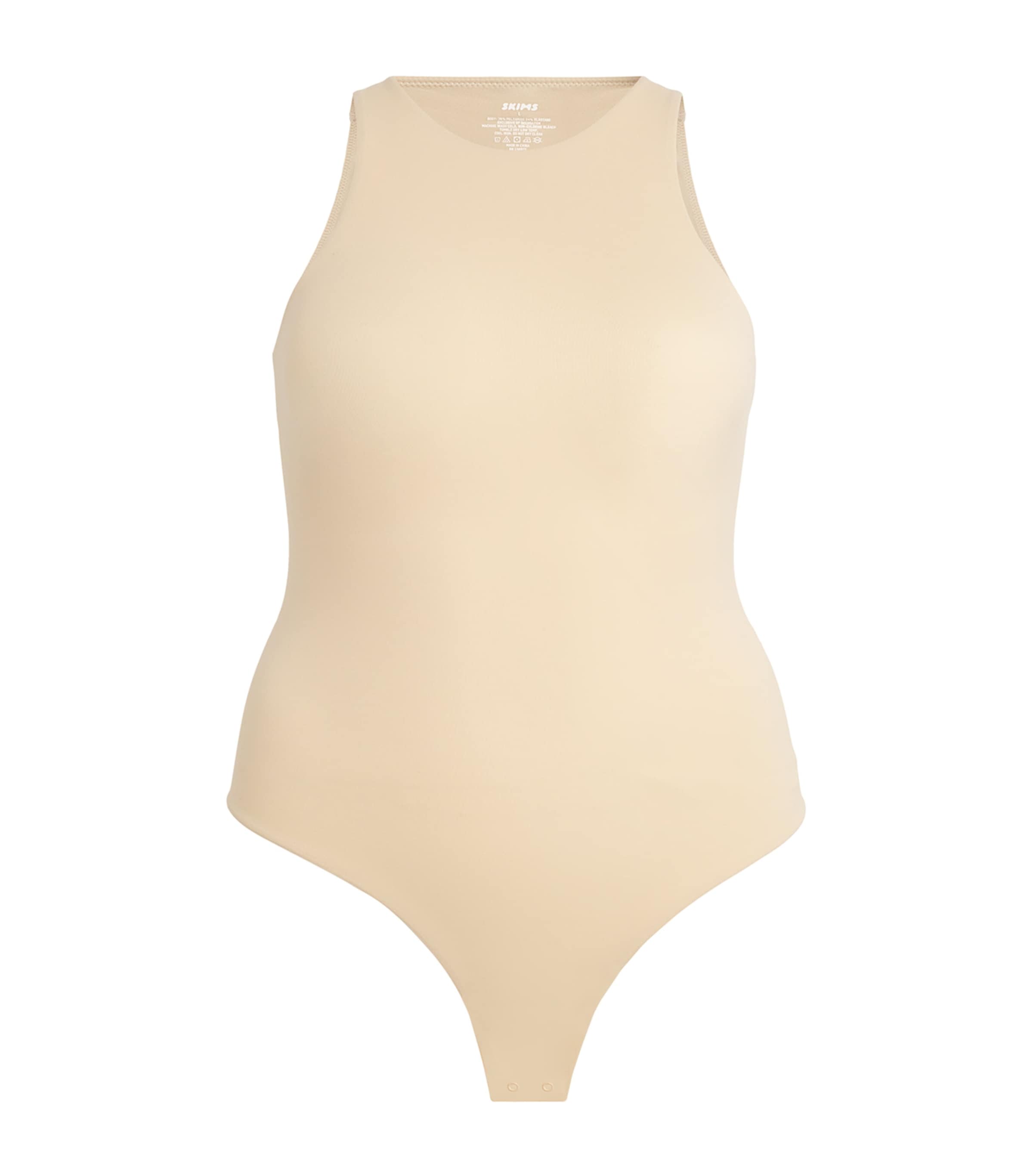 Shop Skims Fits Everybody Thong Bodysuit In Nude