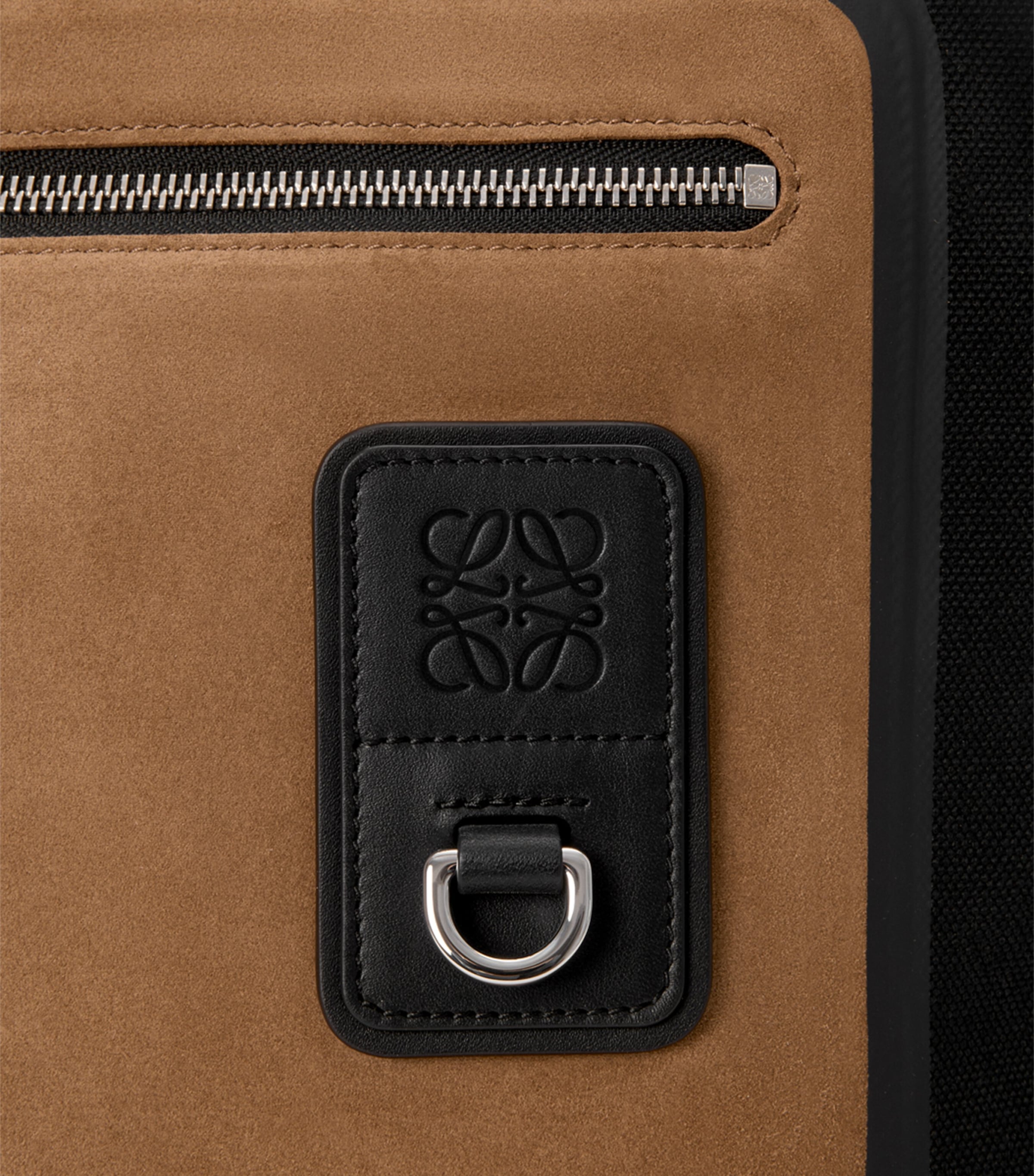 LOEWE Calfskin-Patch Flex Tote Bag Black/dark Gold Image 5