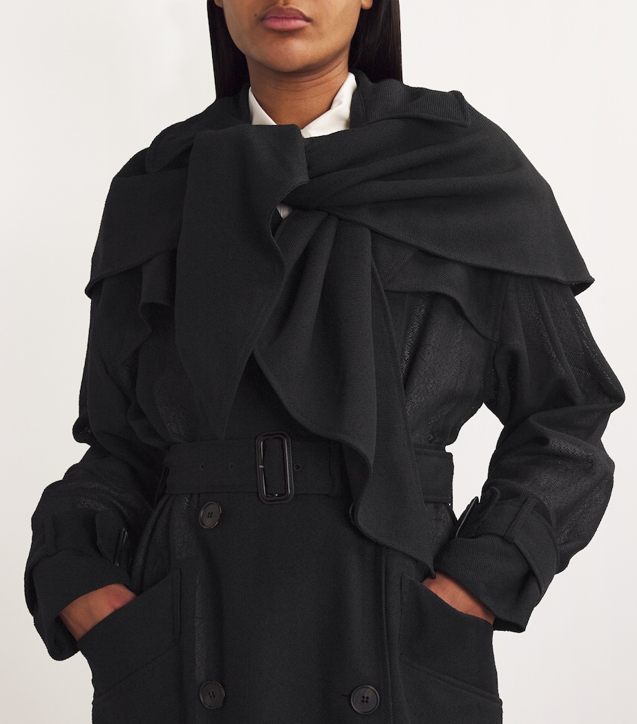 CAMILLA AND MARC Womens Wayfarer Trench Coat Dblkblack Image 7