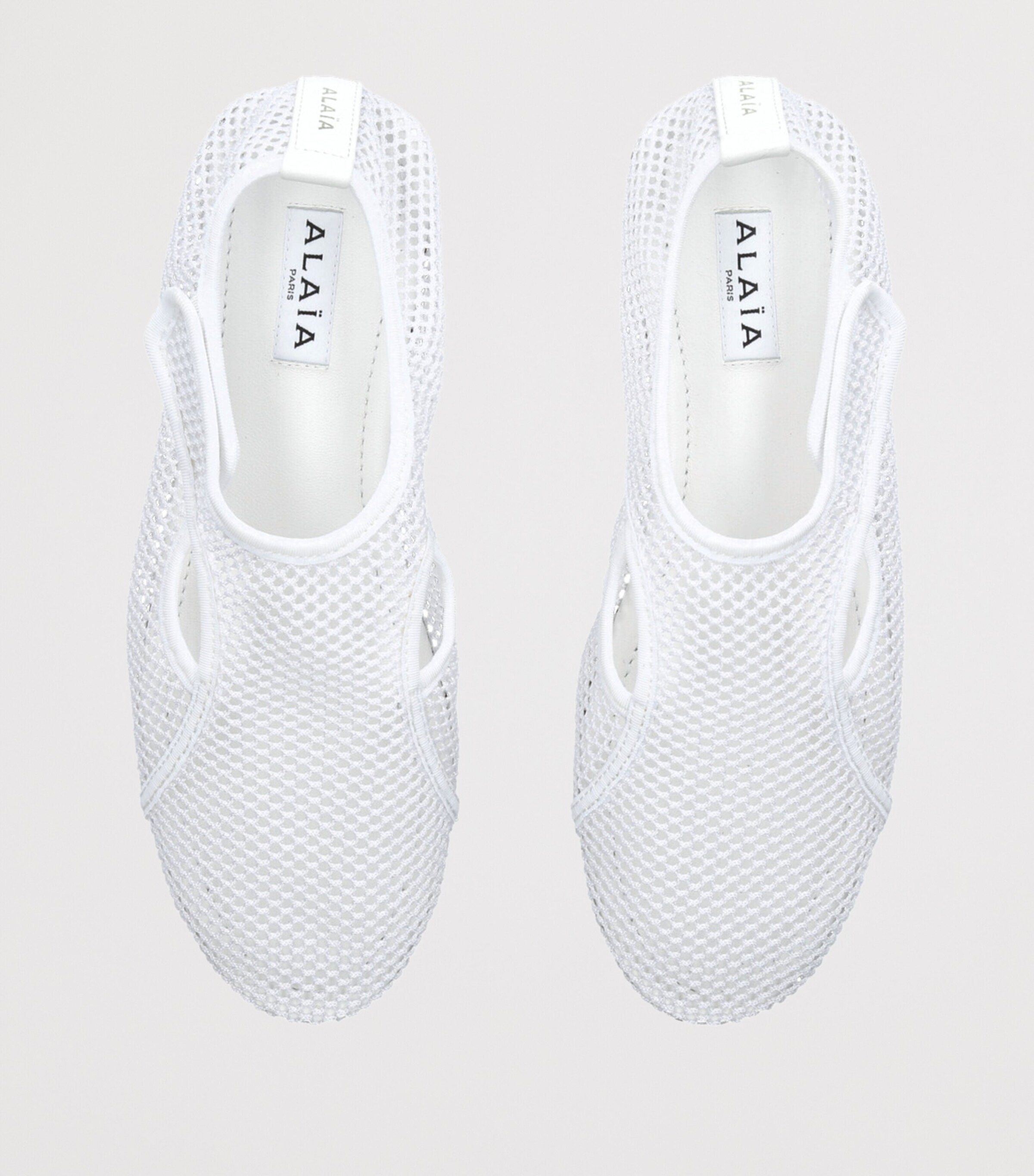 Mesh Ballet Flats WHITE Image 4