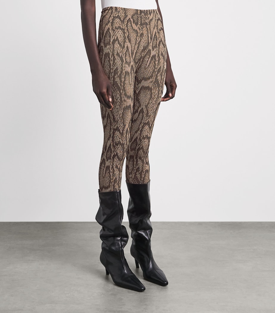 Wolford Womens Python Print Leggings Desert Python Image 4