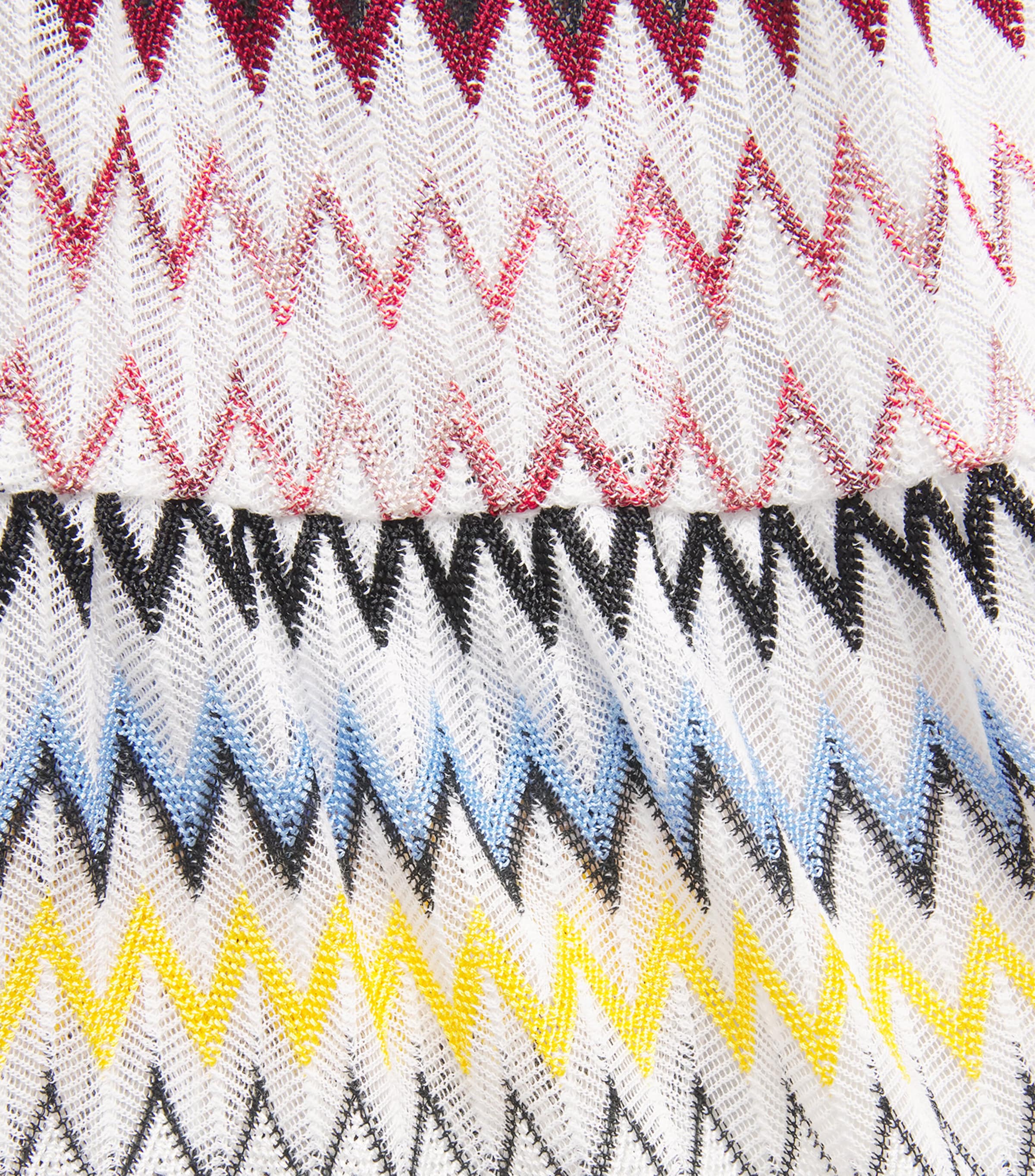 Chevron Tiered Maxi Skirt S01K2 MULTI W WHITE Image 5