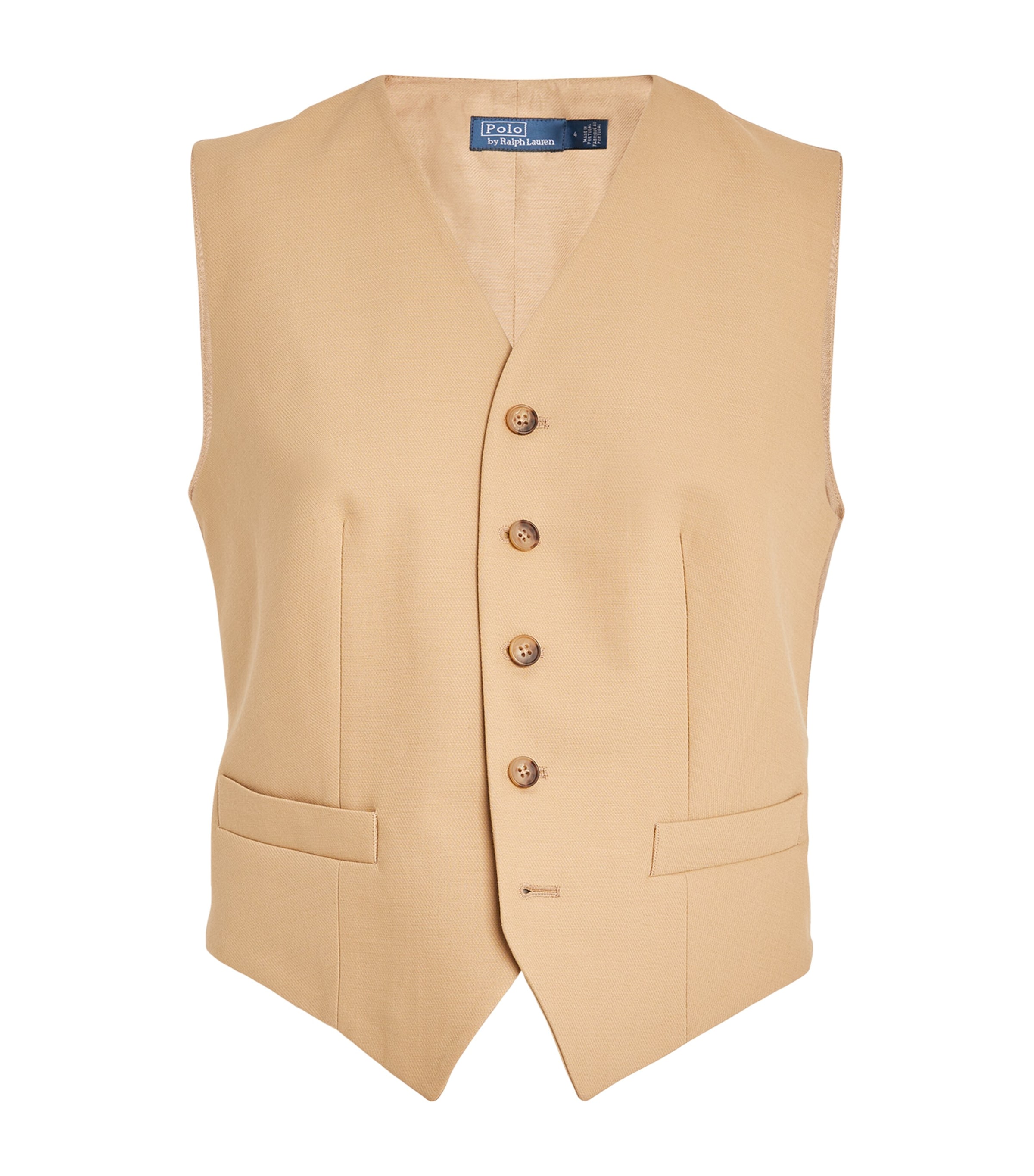 Polo Ralph Lauren Cotton And Wool Vest In Beige
