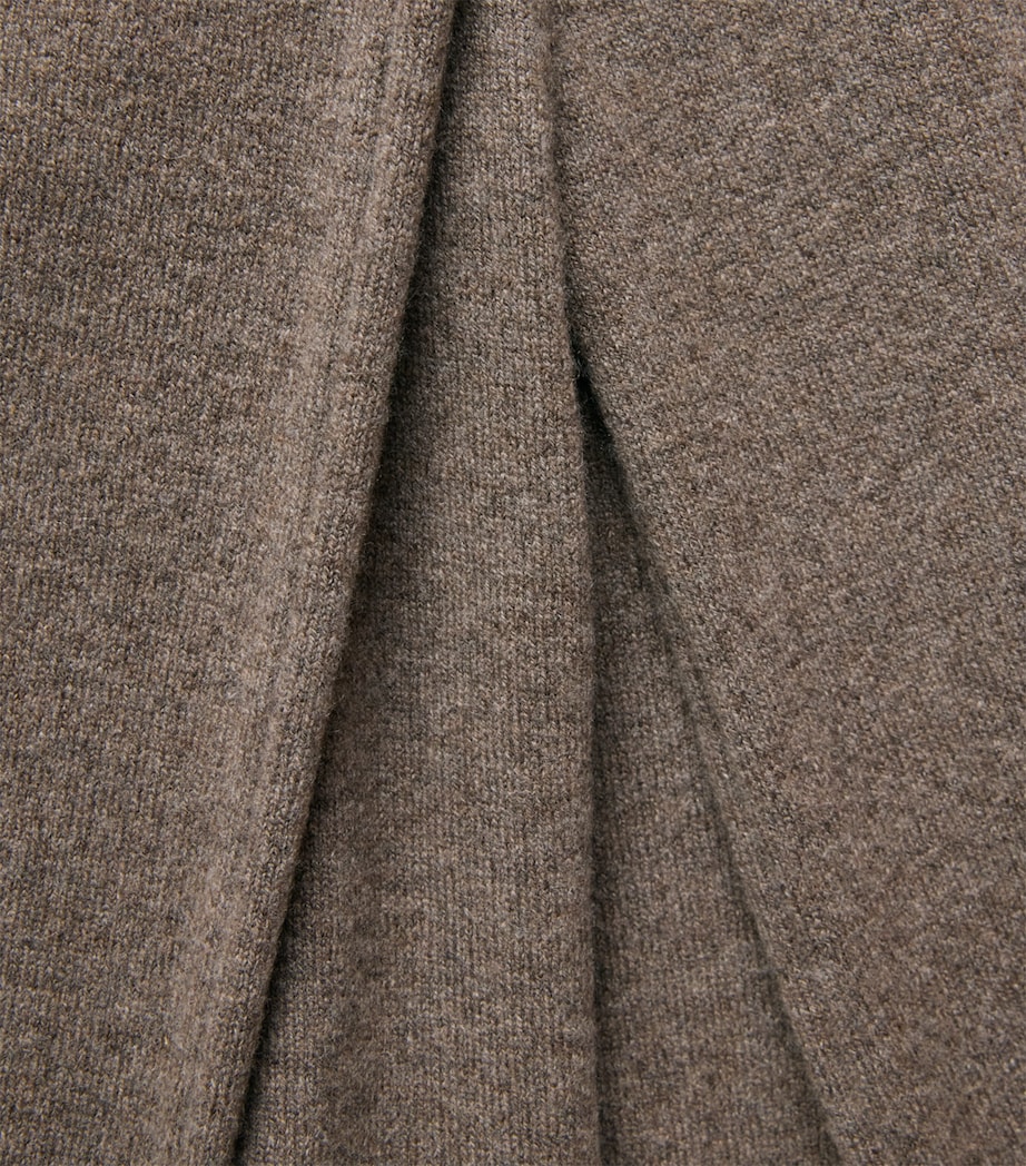 Johnstons Of Elgin Womens Cashmere-Blend Coll Knitted Trousers Heathcot Image 6