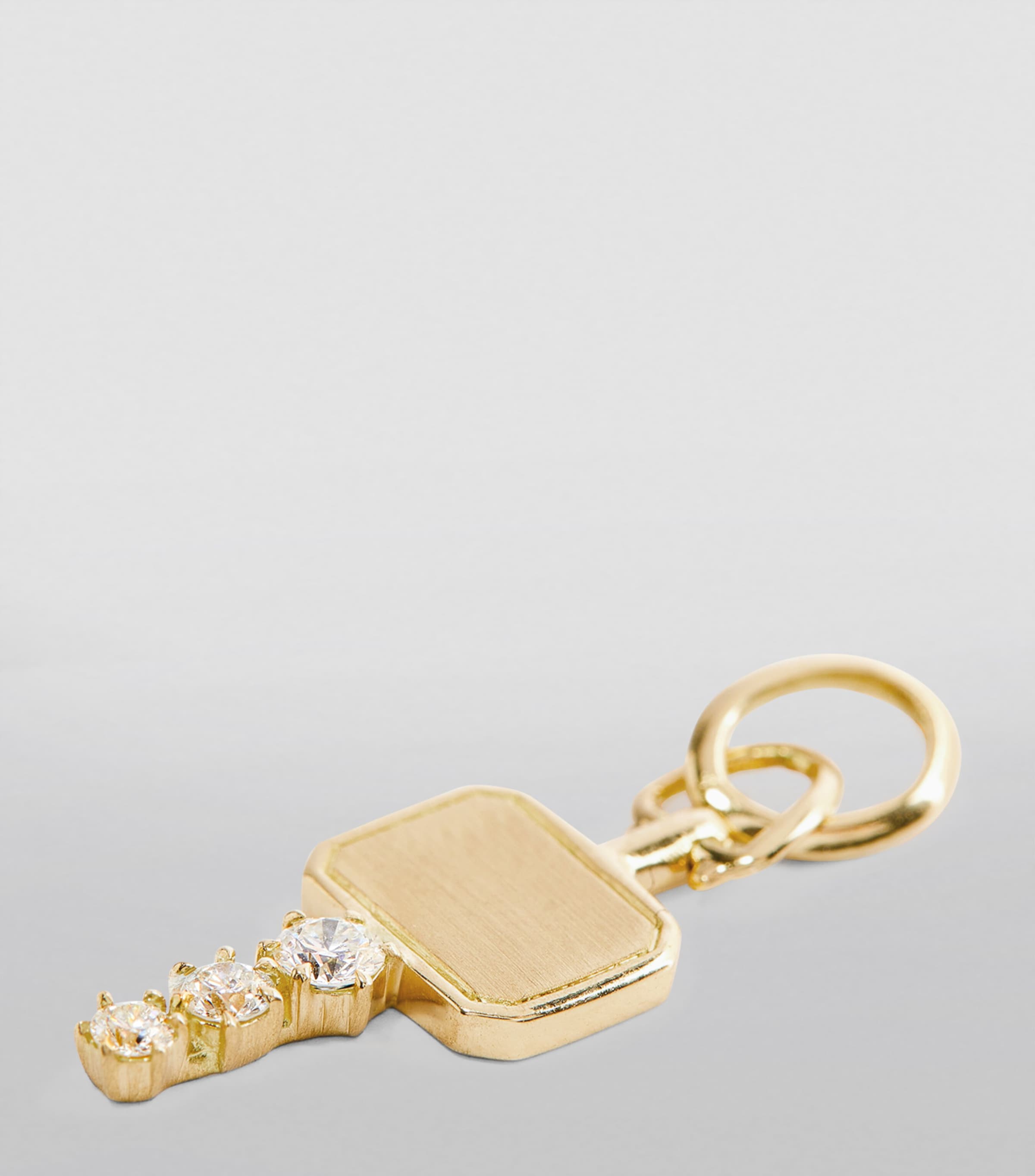 Yellow Gold and Diamond Mini Catherine Key Charm YELLOW GOLD Image 3