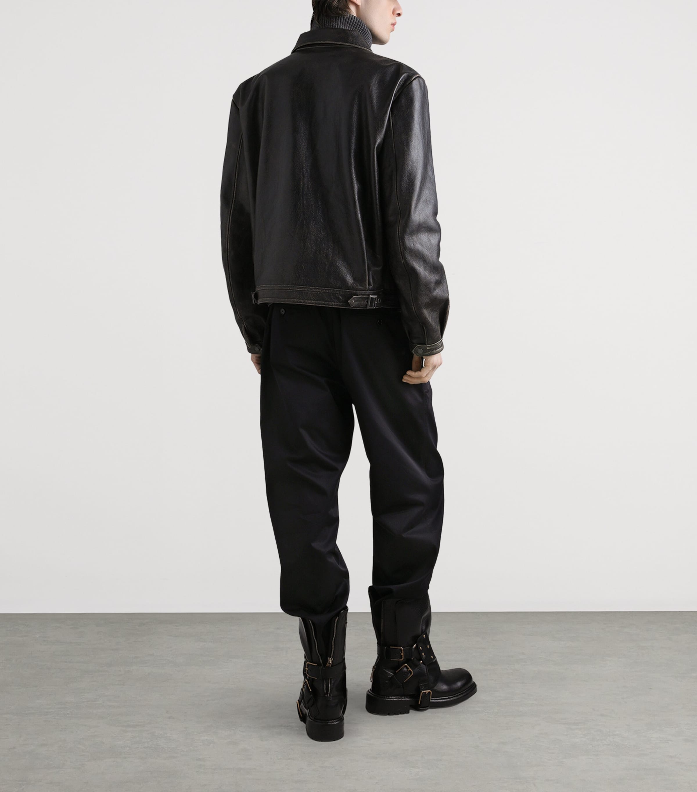 Virgin Wool Embroidered Rollneck Sweater N0542 IRON GREY Image 5