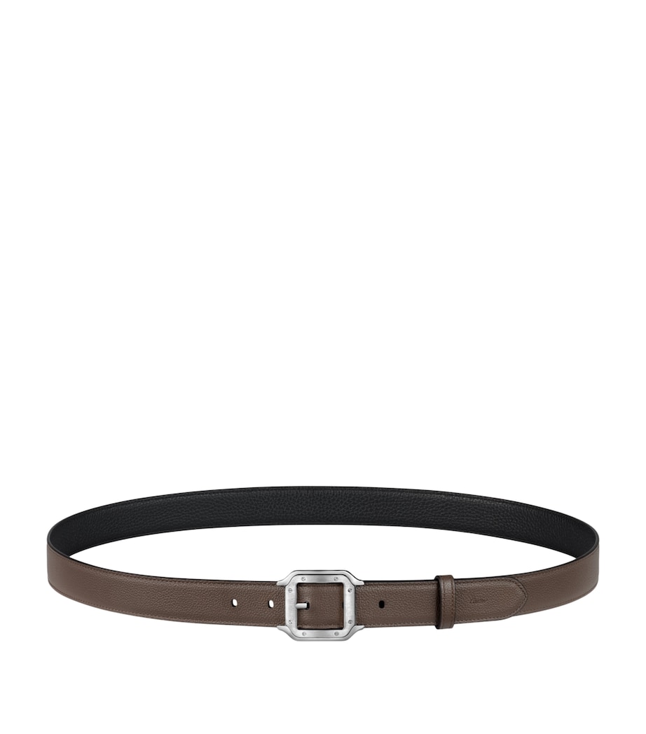 Cartier Leather Santos de Cartier Belt Black Pepper Grey Image 1