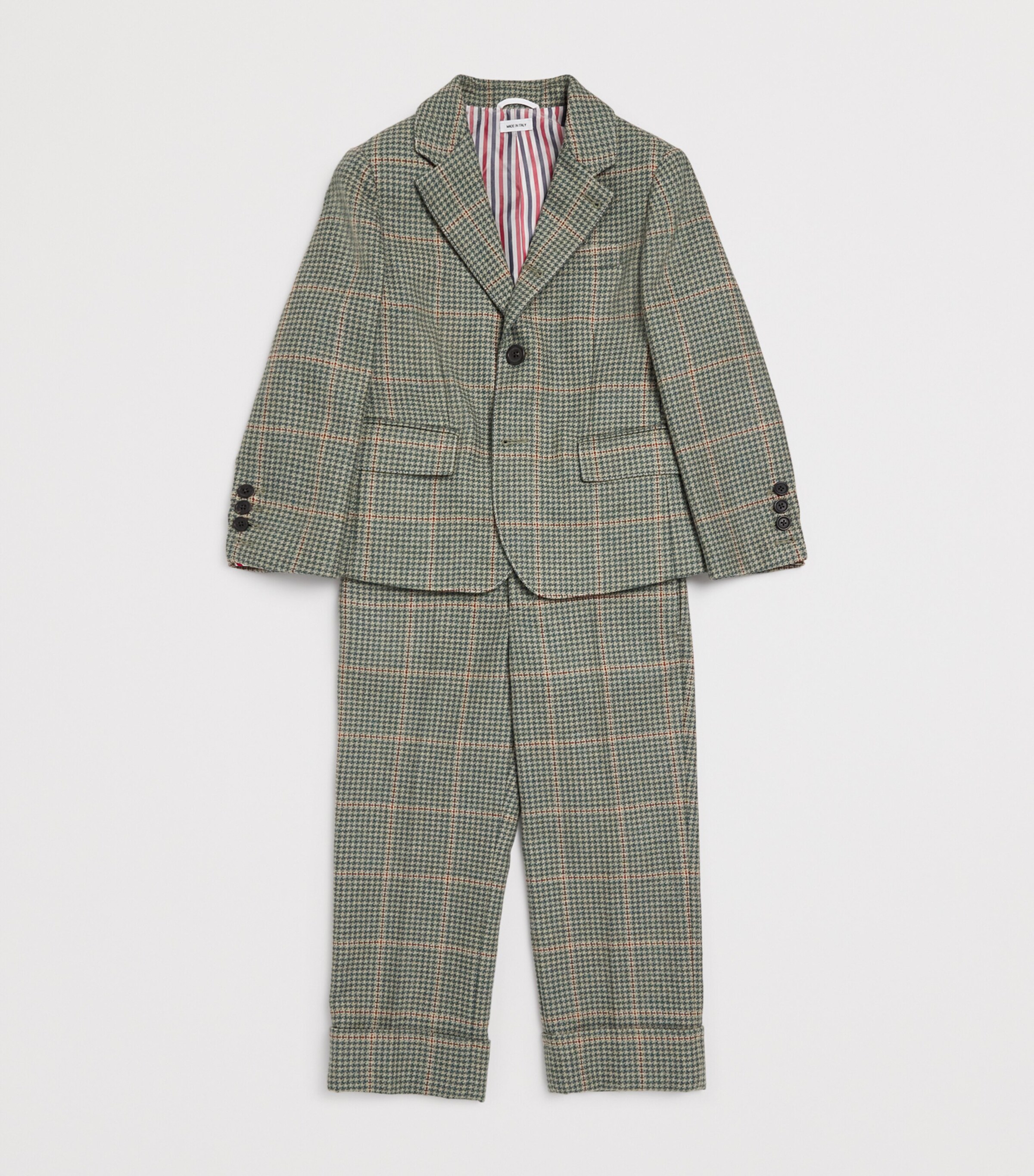 Tweed Herringbone Blazer (2-12 Years) GREEN Image 3