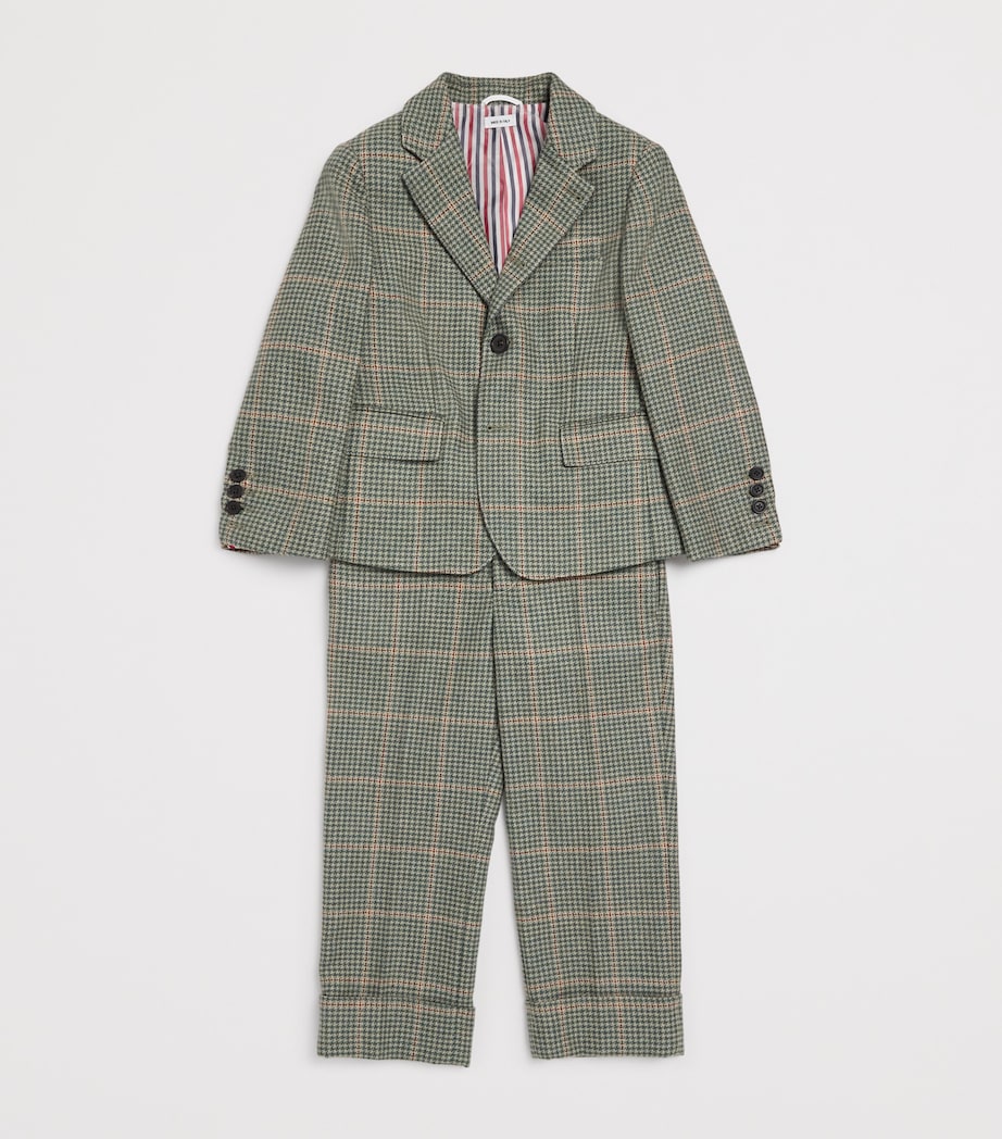Tweed Herringbone Blazer (2-12 Years) GREEN Image 3