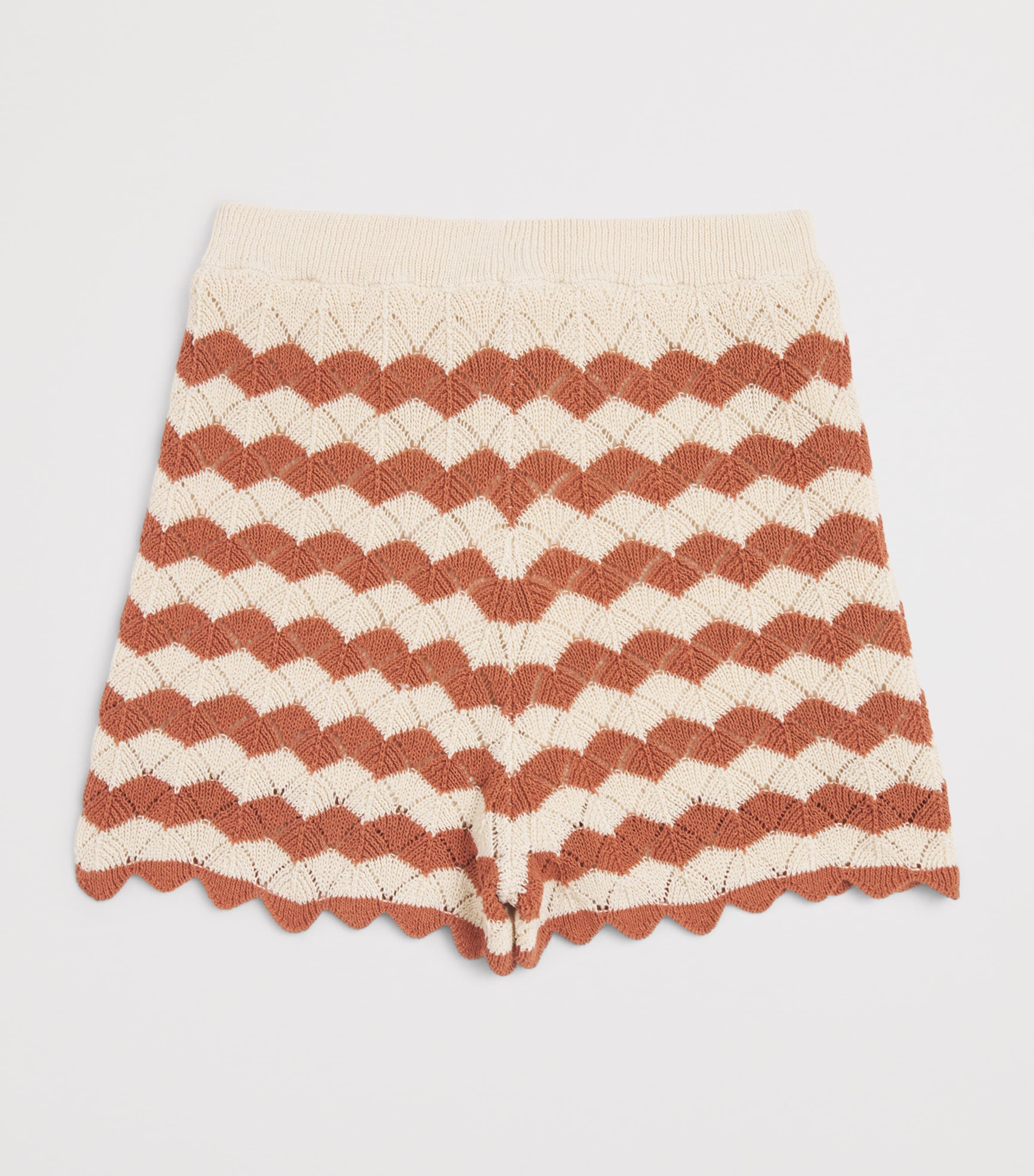 Zimmermann Kids Knitted Indra Shorts (2-12 Years) Tan/ecru Image 2