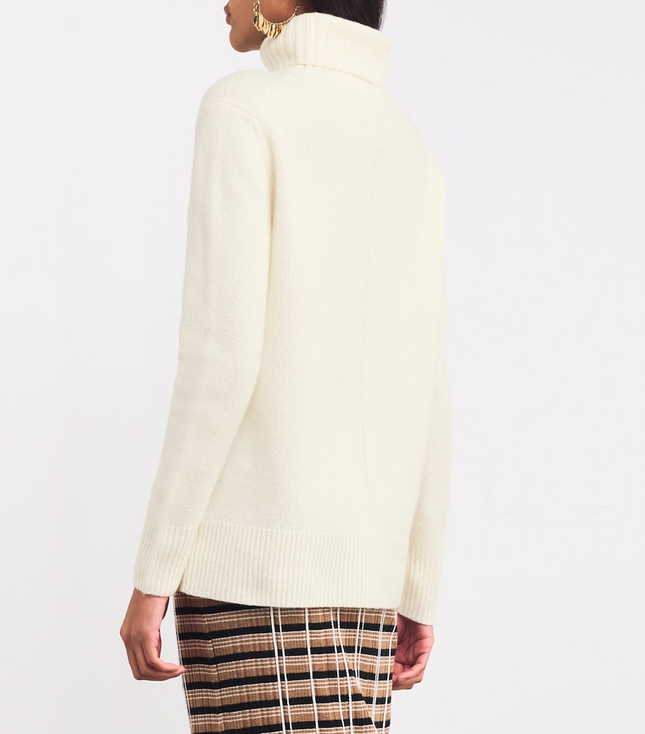 Open Cashmere High-Neck Sweater IVORY Image 4