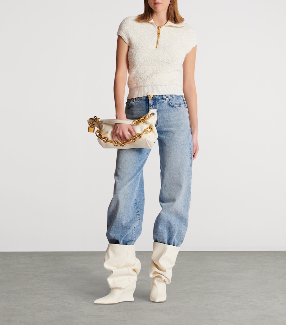 Tweed Half-Zip Top 0KA NATUREL Image 4