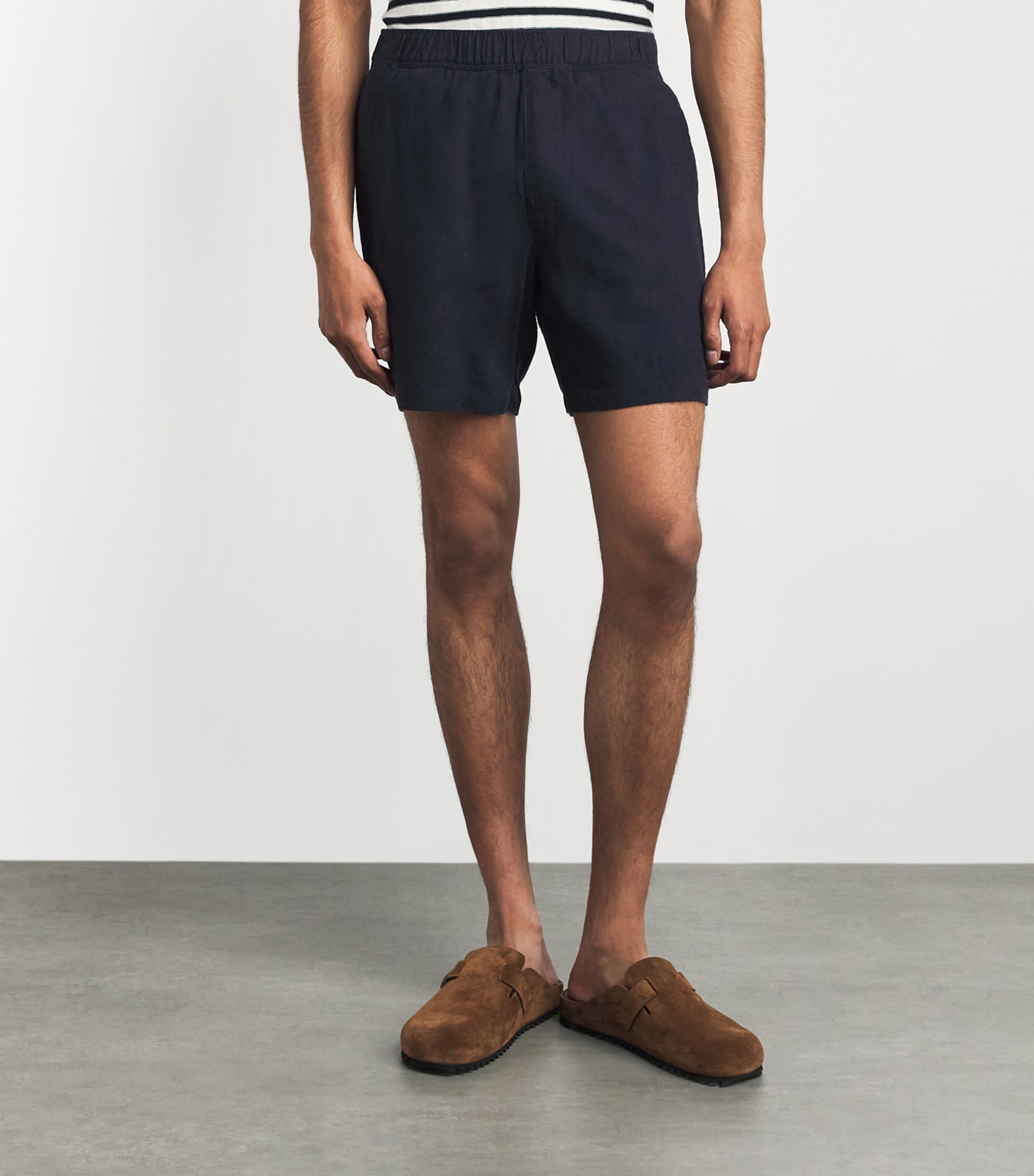 PAIGE Mens Elijah Shorts Deep Anchor Image 4