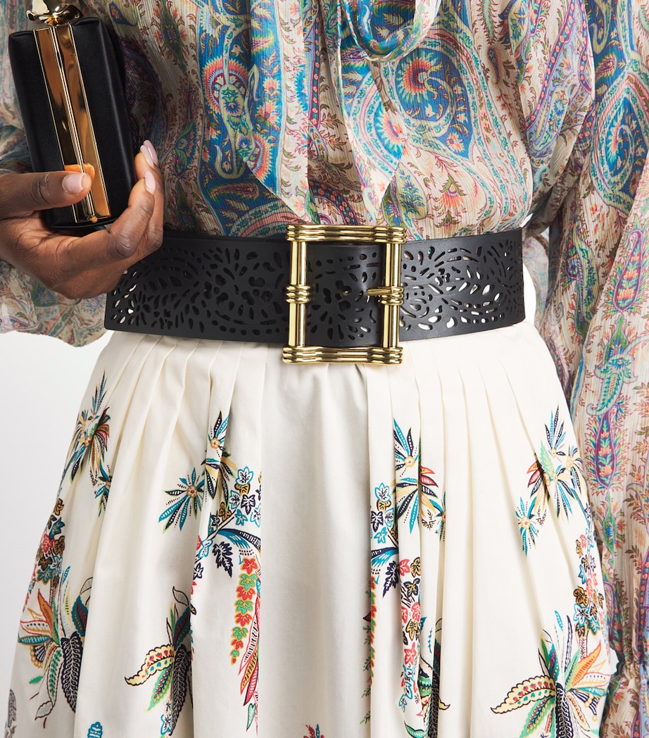 Etro Reversible Laser-Cut Belt Black Image 2