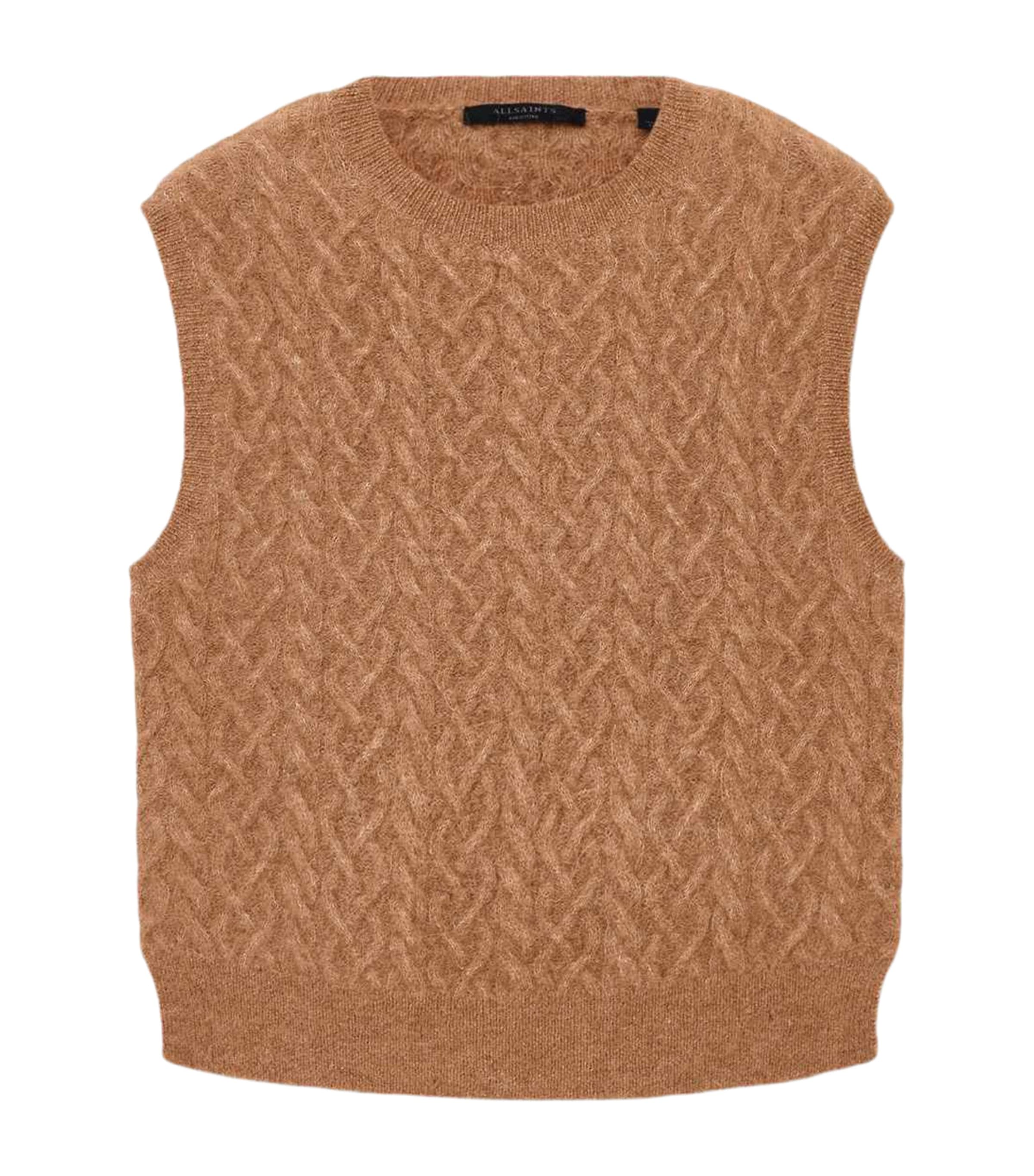 Allsaints Alpaca-blend Sirius Sweater Vest In Multi