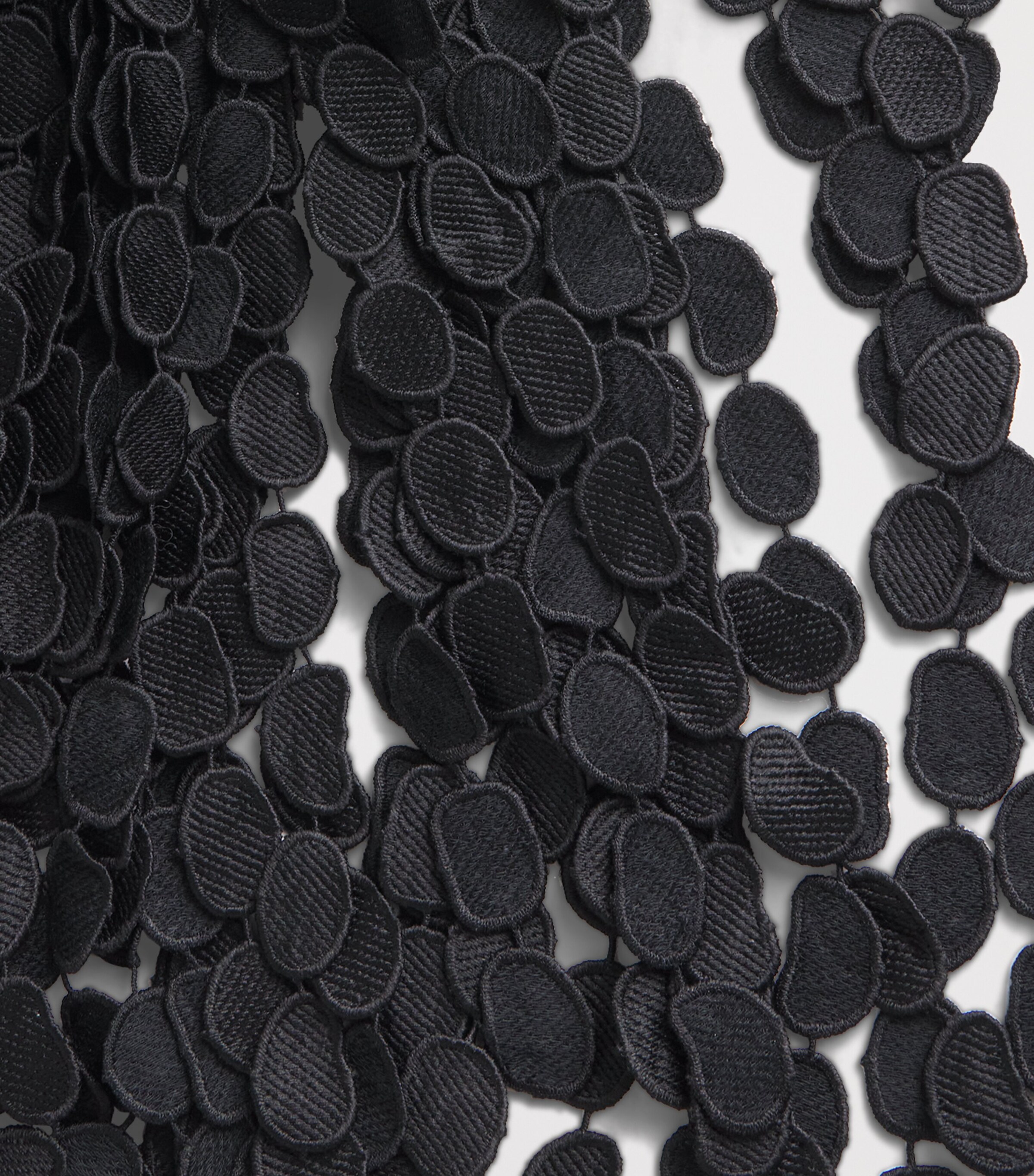 Lace Fringe Orlo Midi Skirt DBLK BLACK Image 5