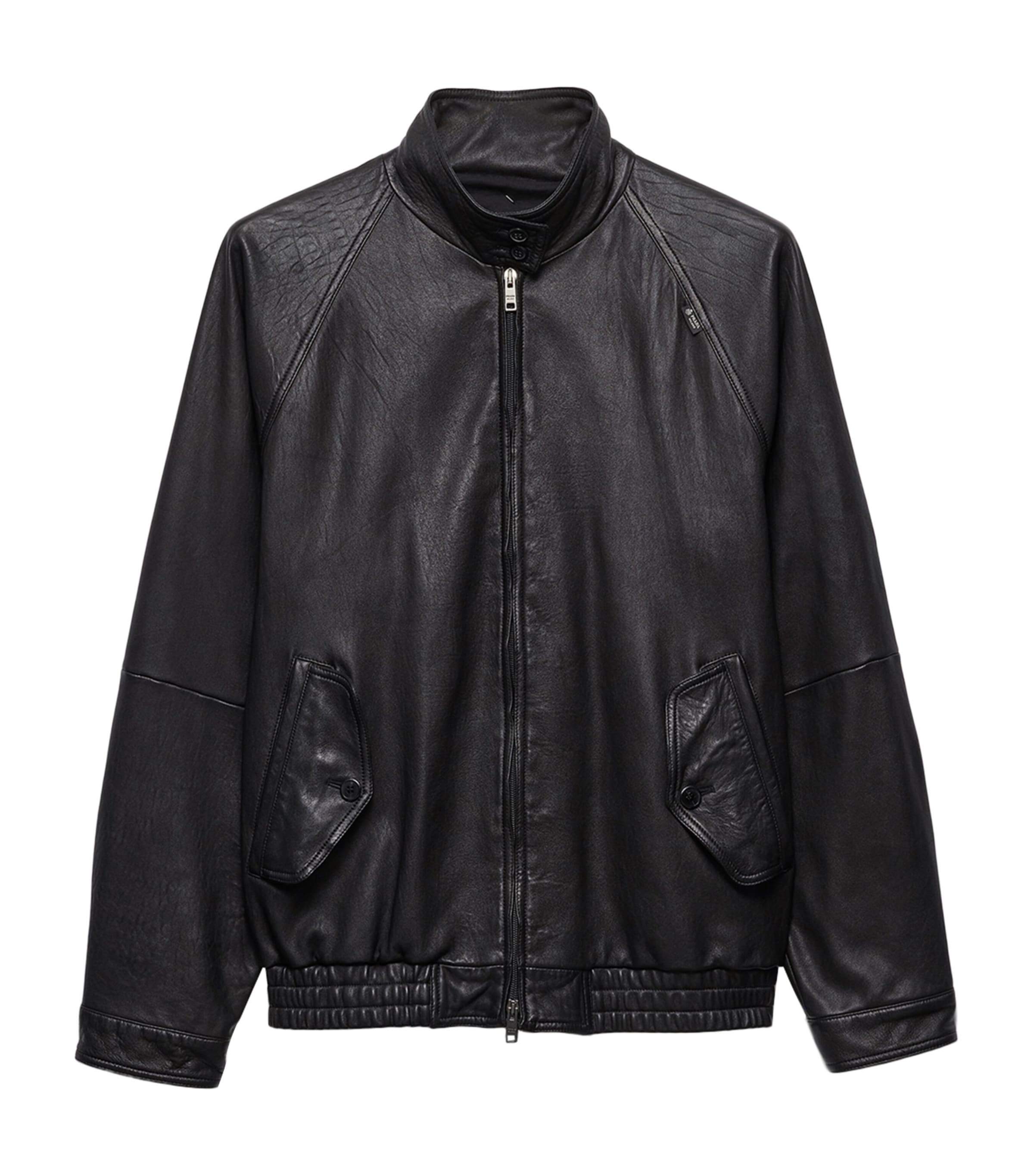 Prada Womens Nappa Leather Blouson Jacket Black Image 1