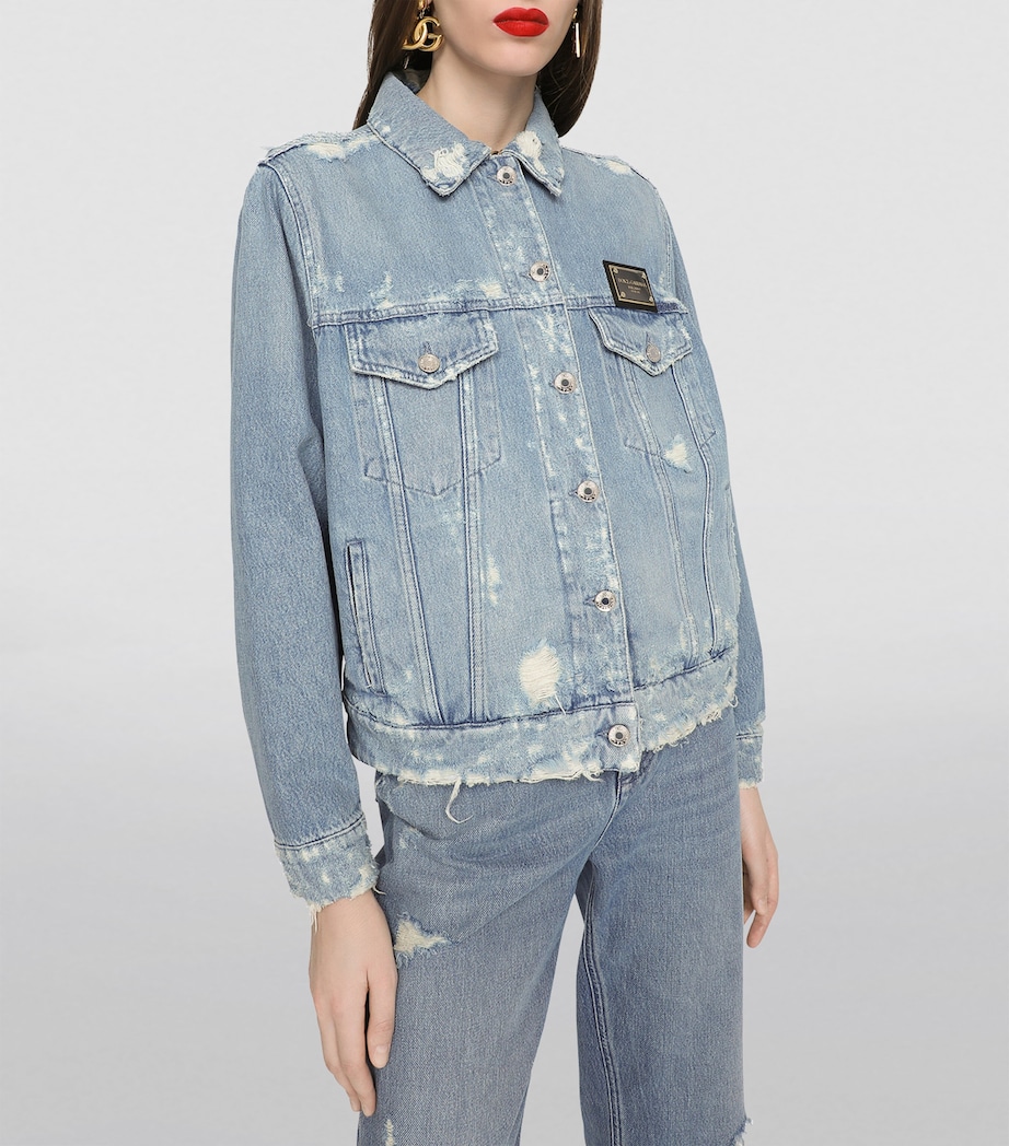 Distressed Denim Jacket S9001-COMBINED COLOU Image 5