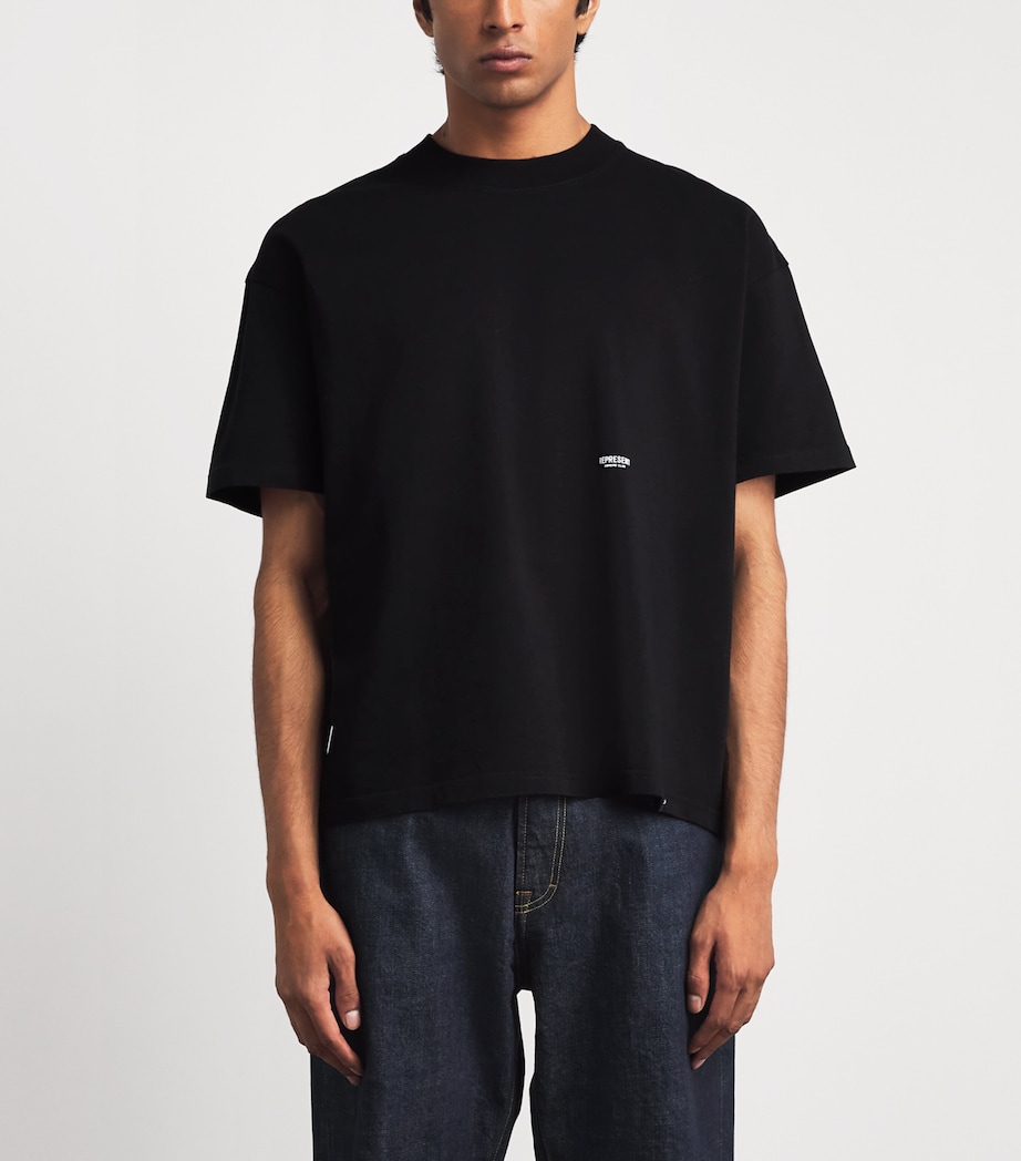 Represent Mens Cotton Micro Owners Club T-Shirt Jet Black Image 4