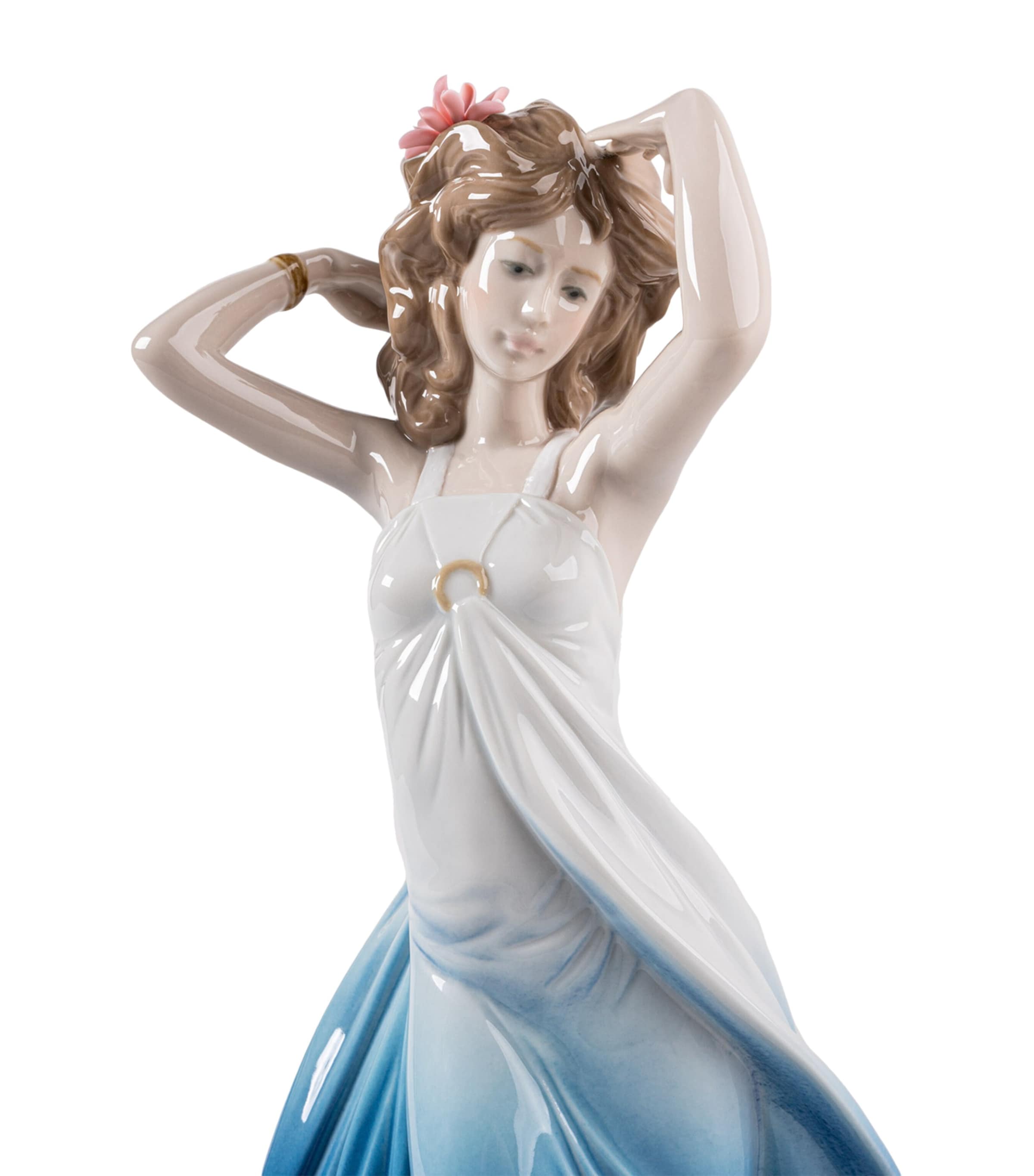 Lladró Porcelain Ethereal Spirit Sculpture White & Blue Image 5