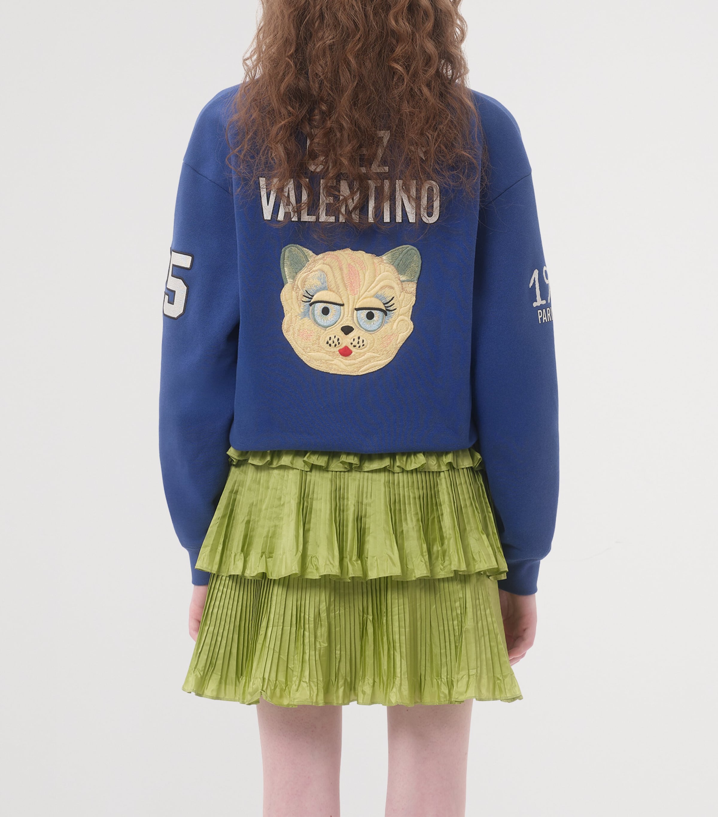 Valentino Womens Cotton Varsity Sweatshirt Image 6