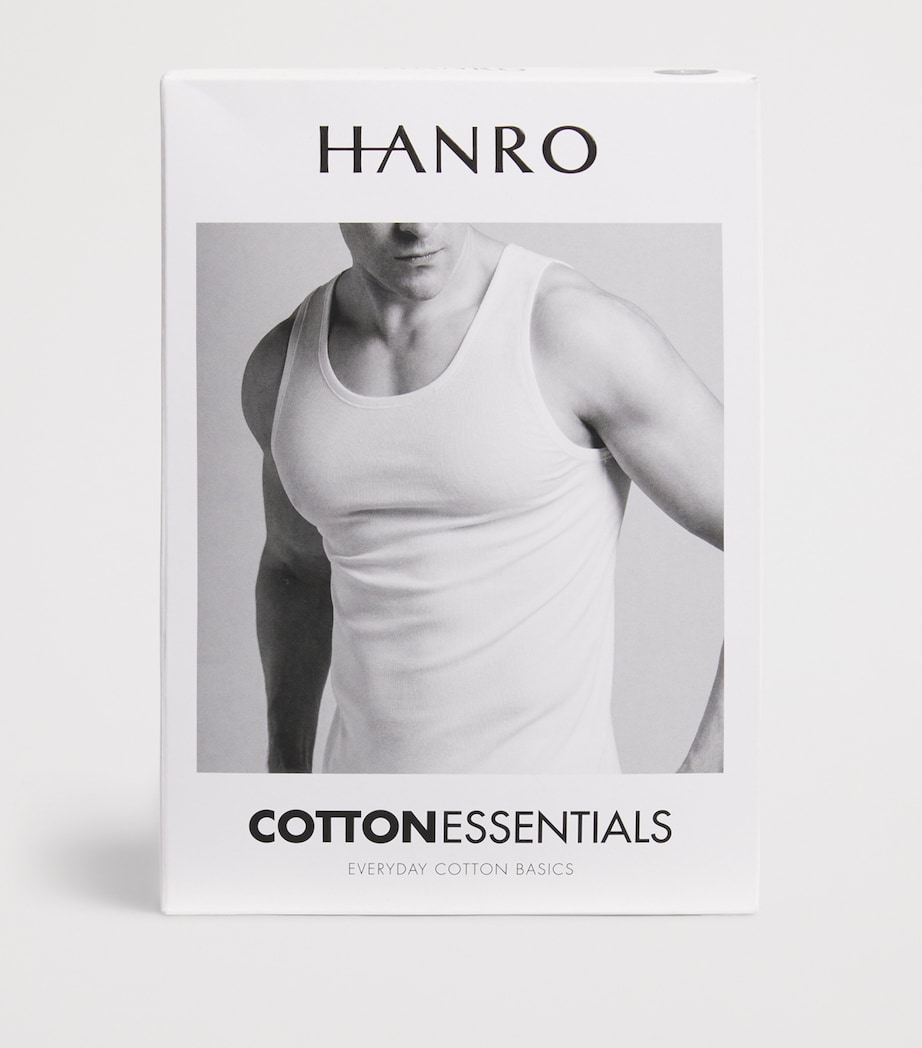 Hanro Mens Cotton Essentials Tank Top Black Image 4