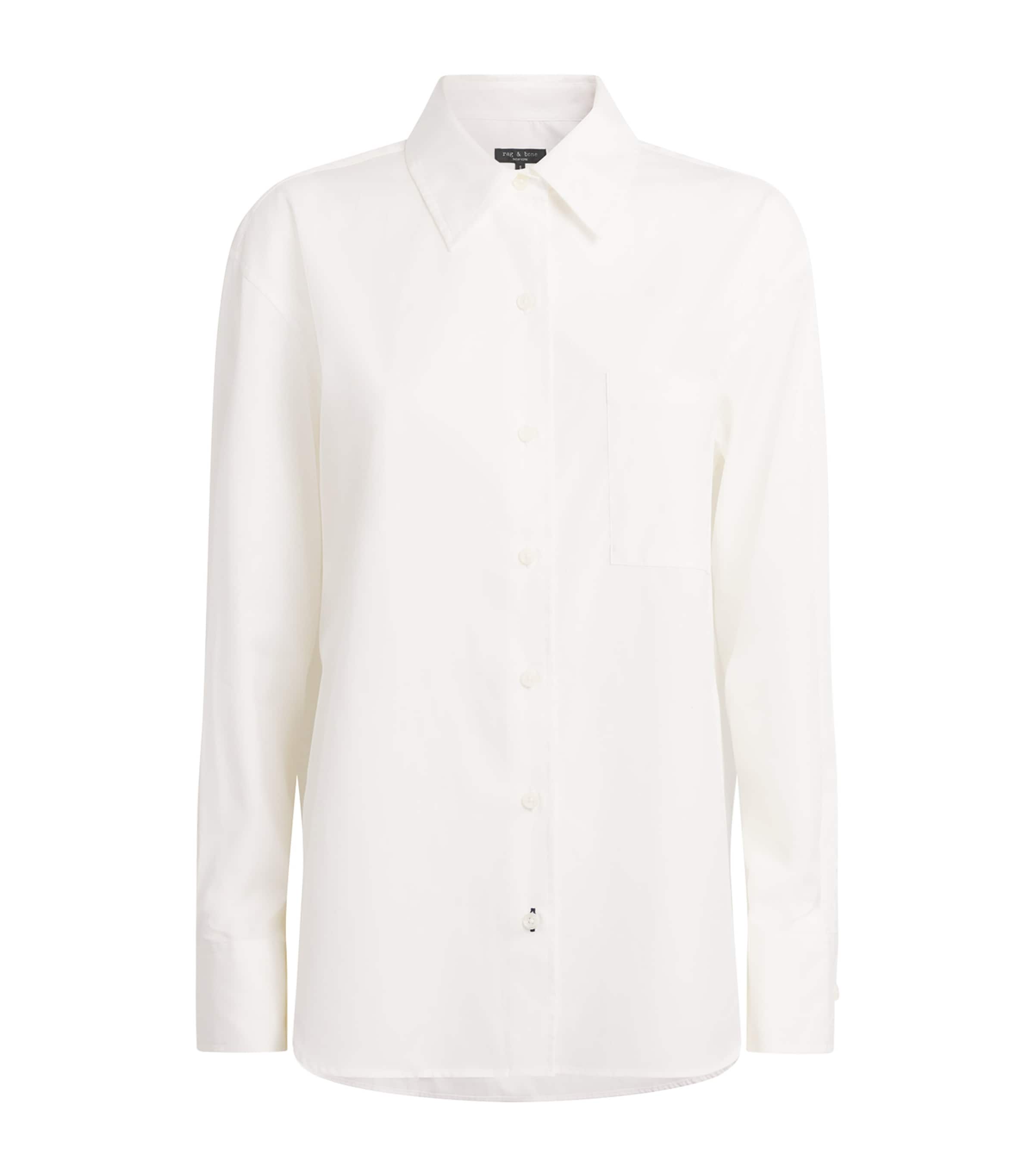 Rag & Bone Womens Cotton Poplin Connie Shirt White Image 1