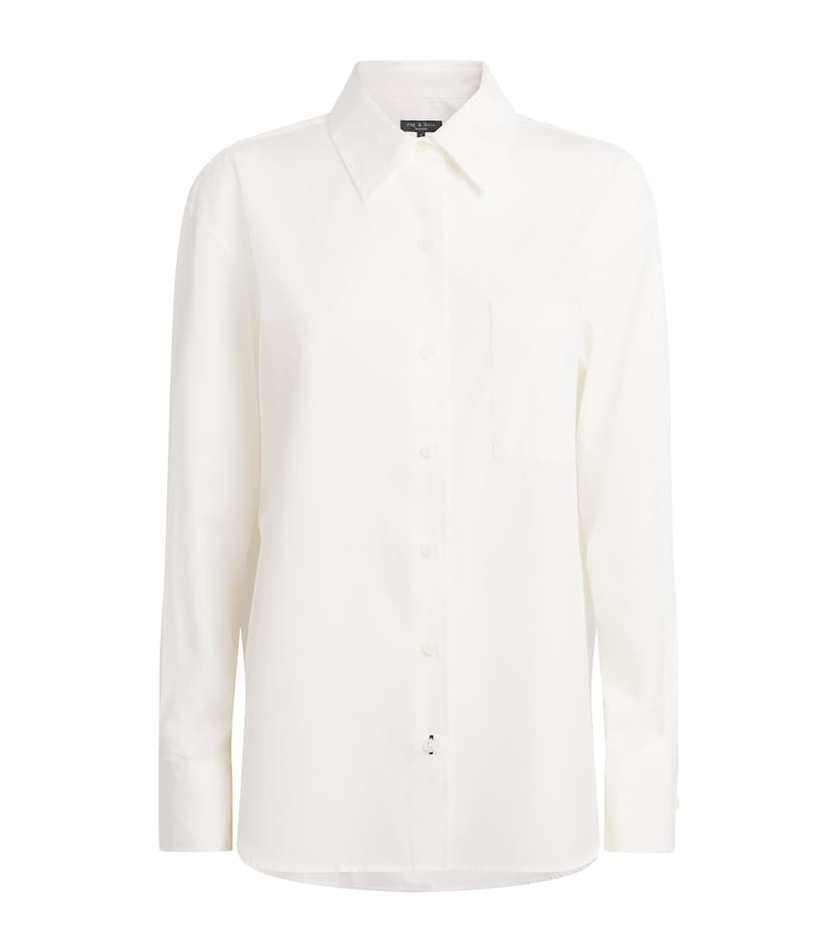 Rag & Bone Womens Cotton Poplin Connie Shirt White Image 1