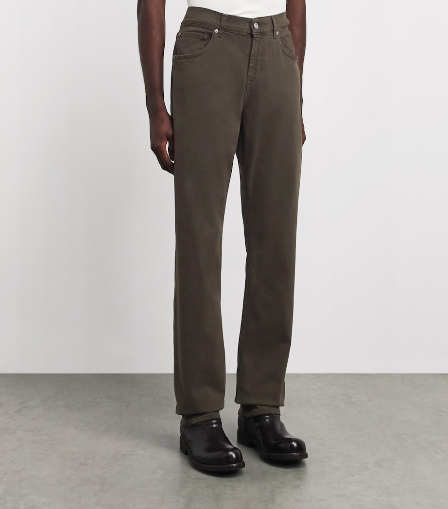7 For All Mankind Mens The Straight Jeans Green Image 4