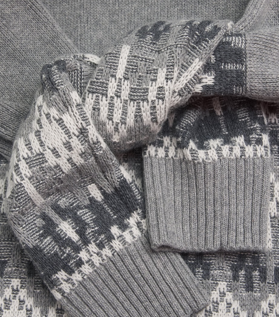 Lambswool-Blend Jacquard Sweater 3530 M GREY MEL Image 5