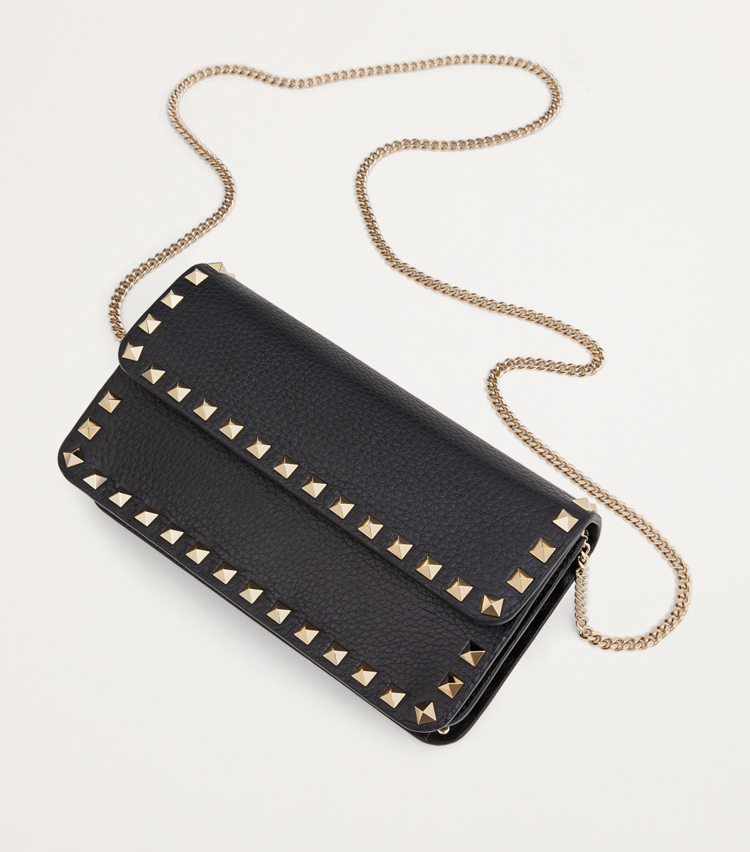 Leather Rockstud Chain Wallet 0NO Image 4