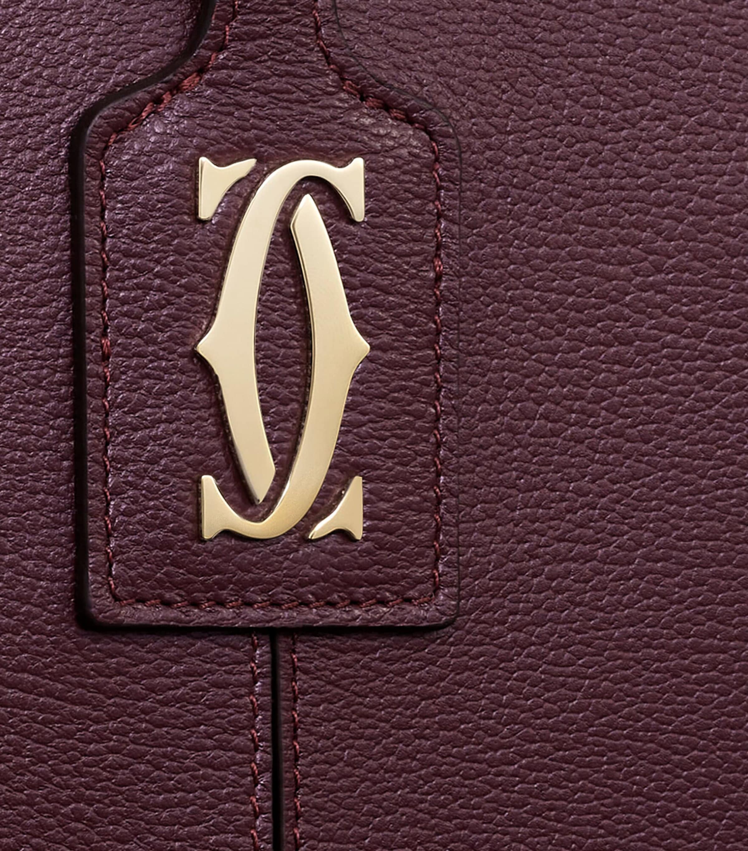 Calfskin C de Cartier Tote Bag PLUM Image 2