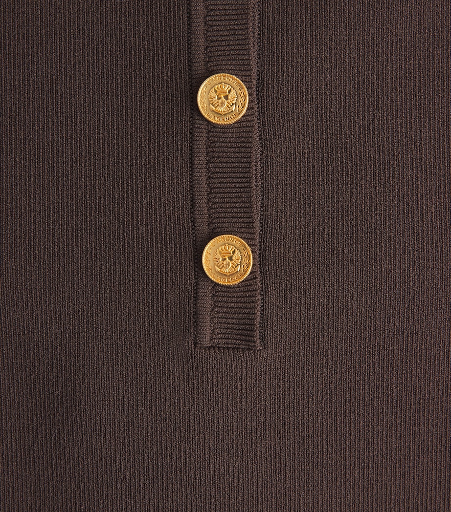 Knitted Elisabetta Bodysuit DARK BROWN/GOLD Image 5