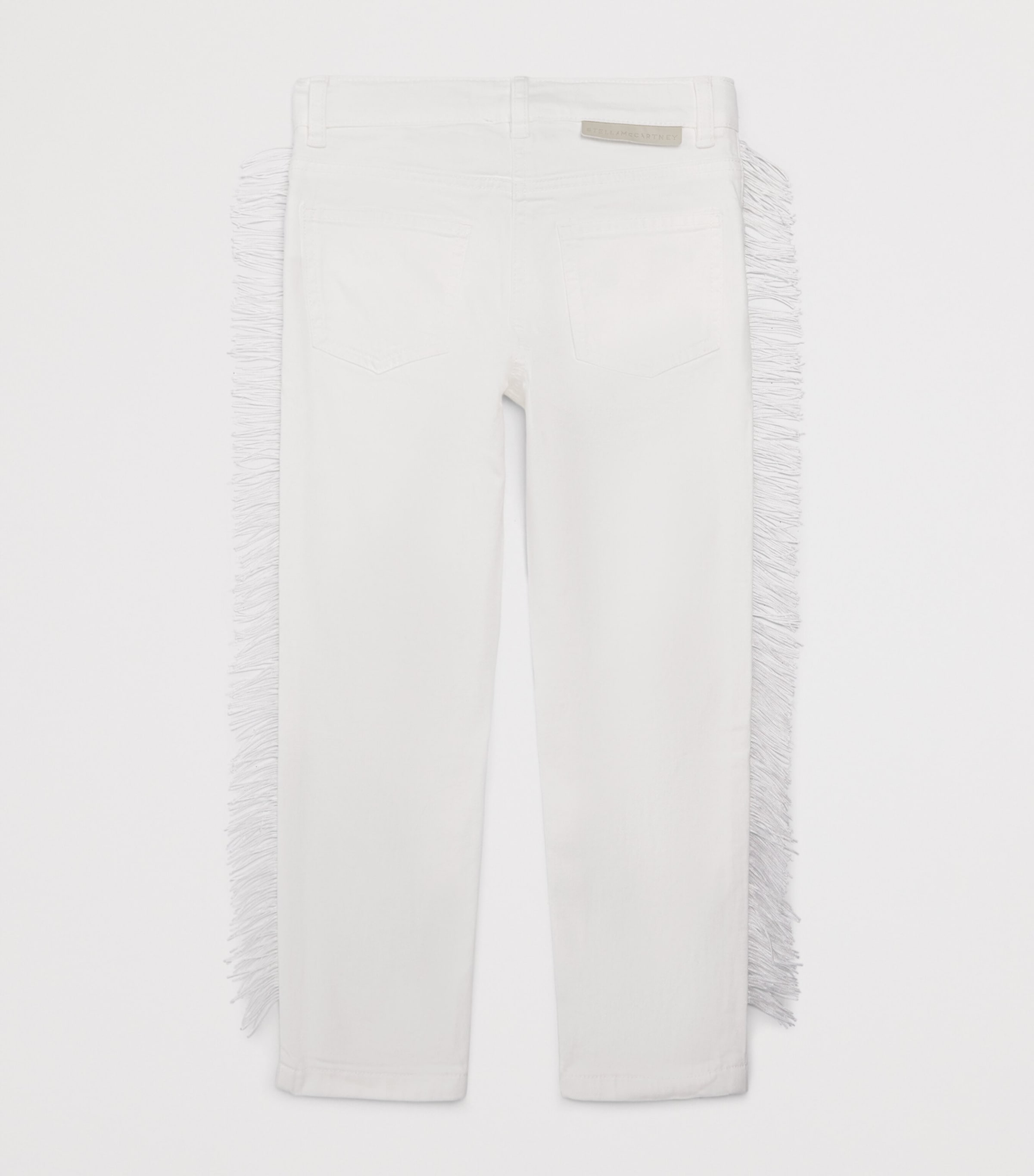 Stella McCartney Kids Fringe-Trimmed Straight Jeans (3-14 Years) Ivory Image 2