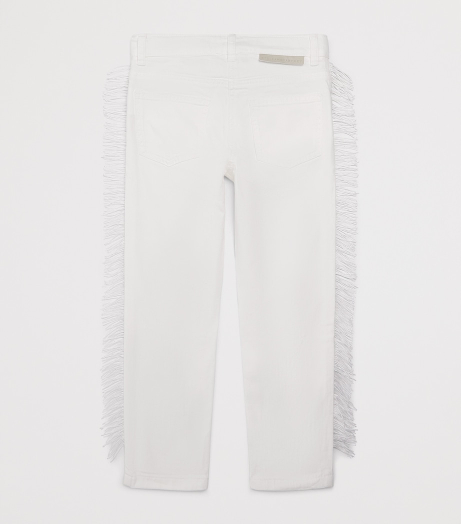 Stella McCartney Kids Fringe-Trimmed Straight Jeans (3-14 Years) Ivory Image 2