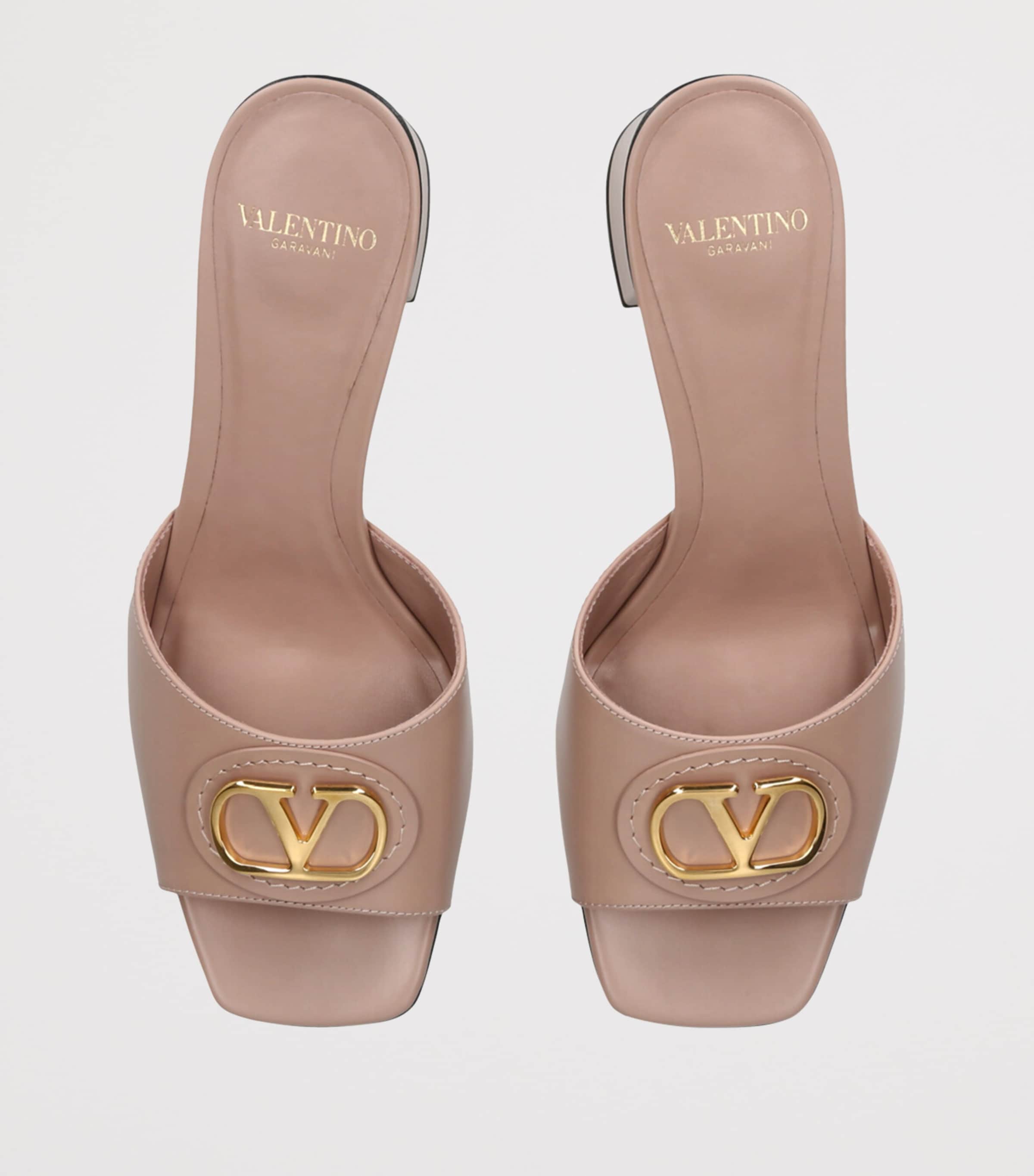 Leather VLogo Mules 60 BLUSH Image 4