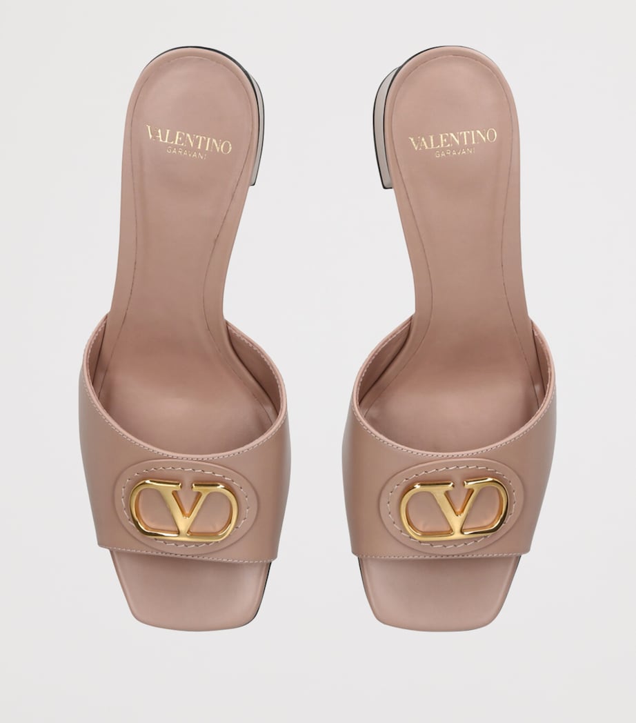 Leather VLogo Mules 60 BLUSH Image 4