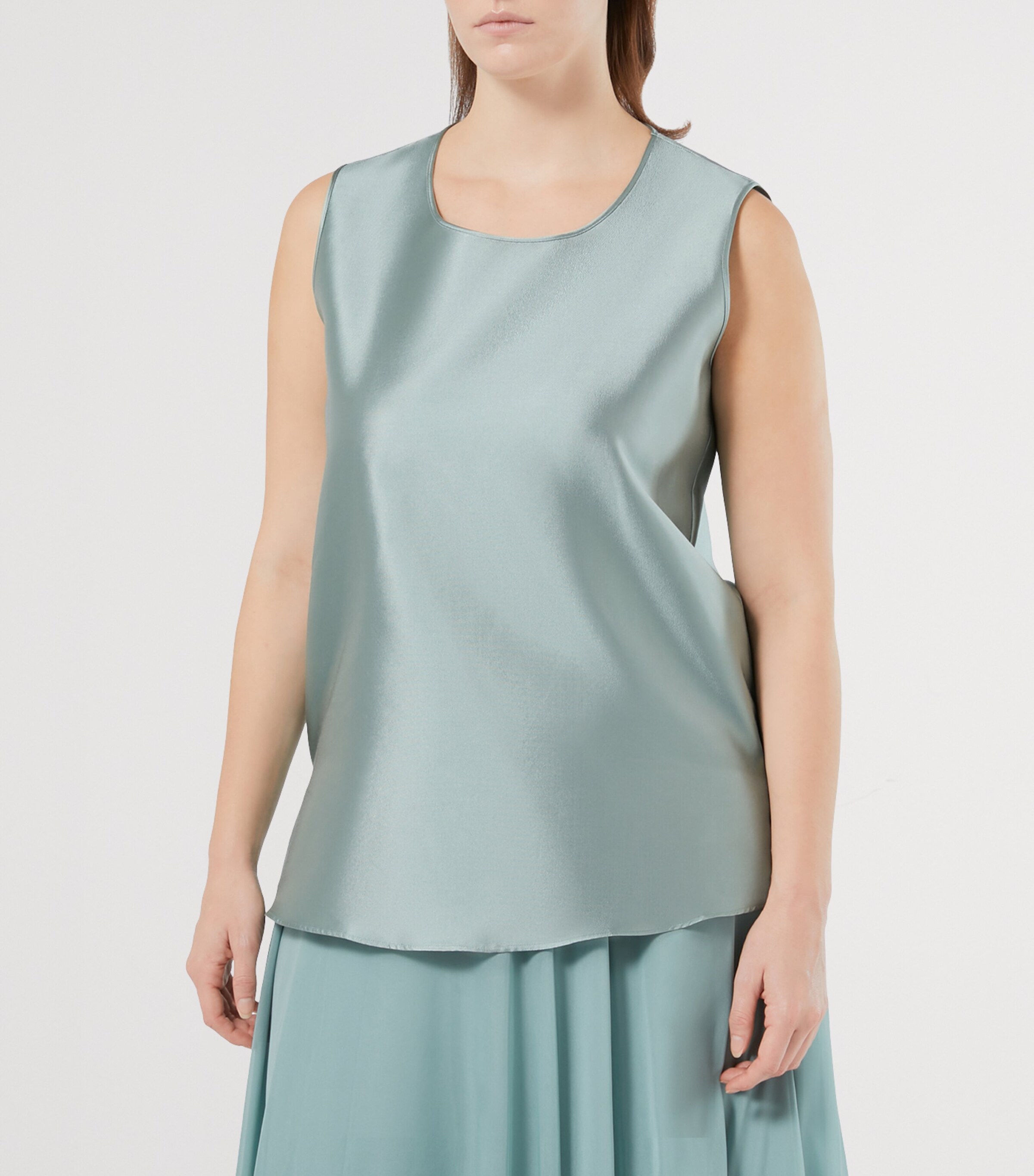 Silk-Cotton Foggia Tank Top JADE Image 2