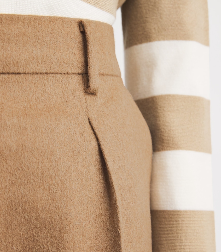 Camelhair Sartoriale Wide-Leg Trousers CAMEL Image 6