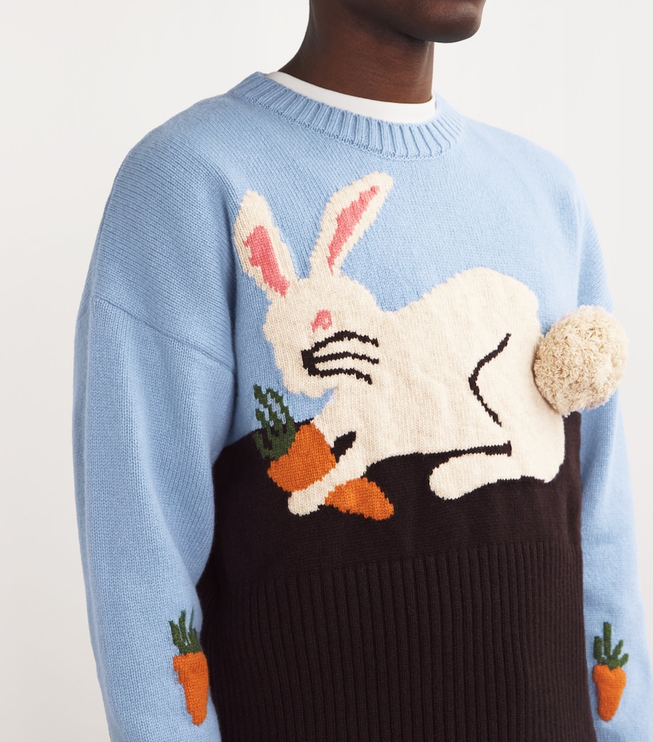 Holiday Rabbit Sweaters S.S.DALEY Blue Wool Bunny Hector Sweater | Harrods US