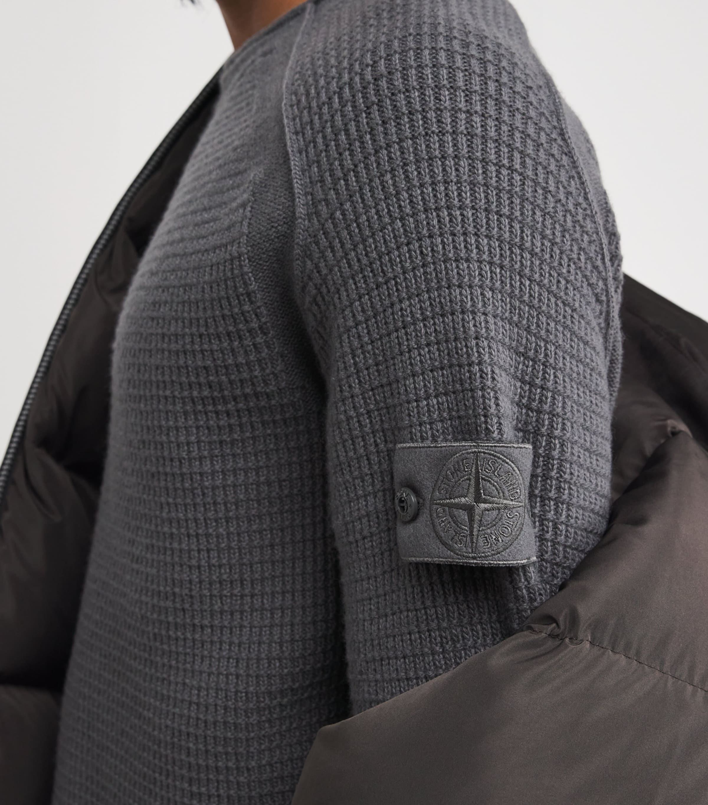 Stone Island Grey GHOST PIECE Virgin Wool Sweater | Harrods US