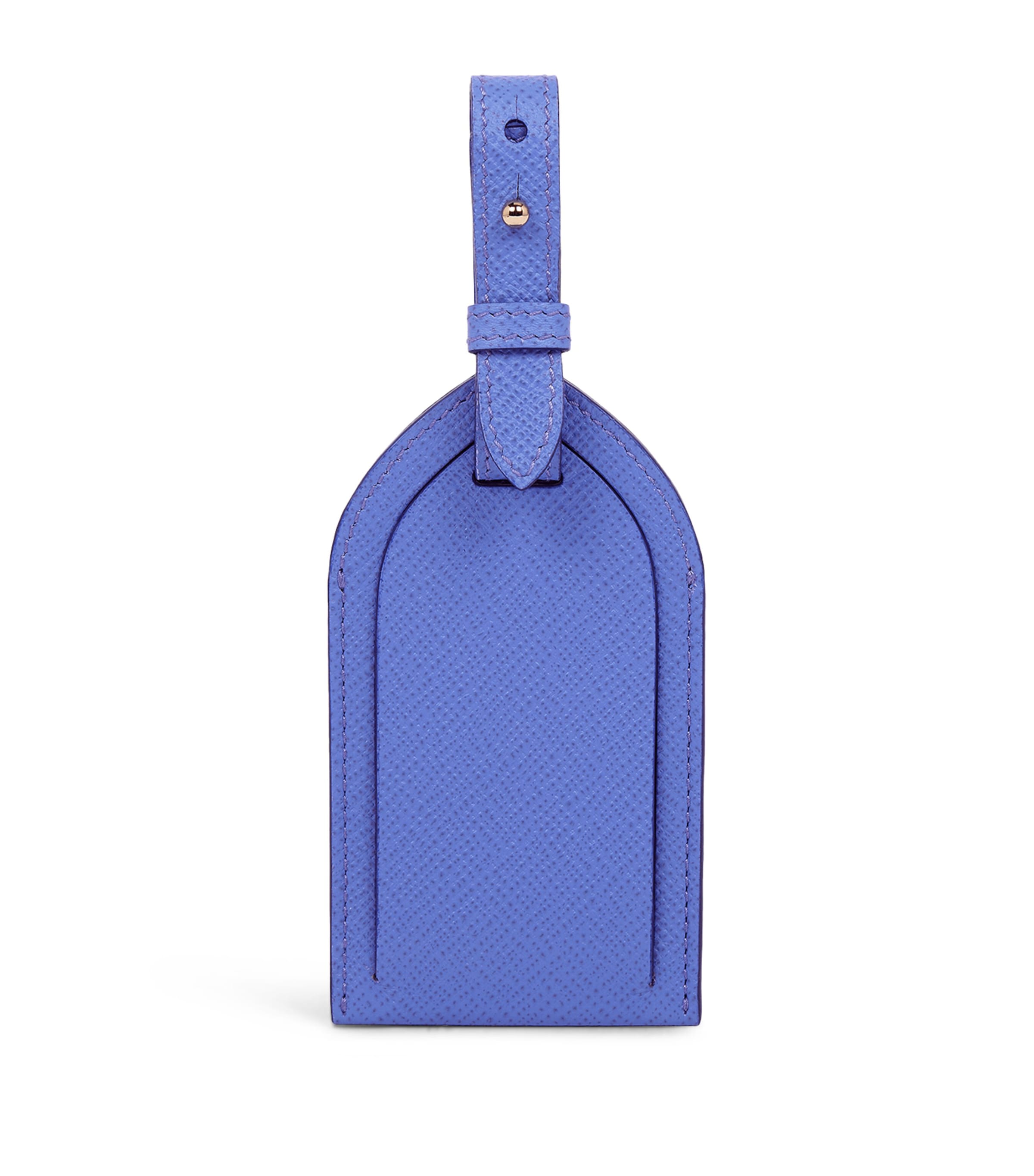 Smythson Calfskin Panama Luggage Tag Ultra Violet Image 1