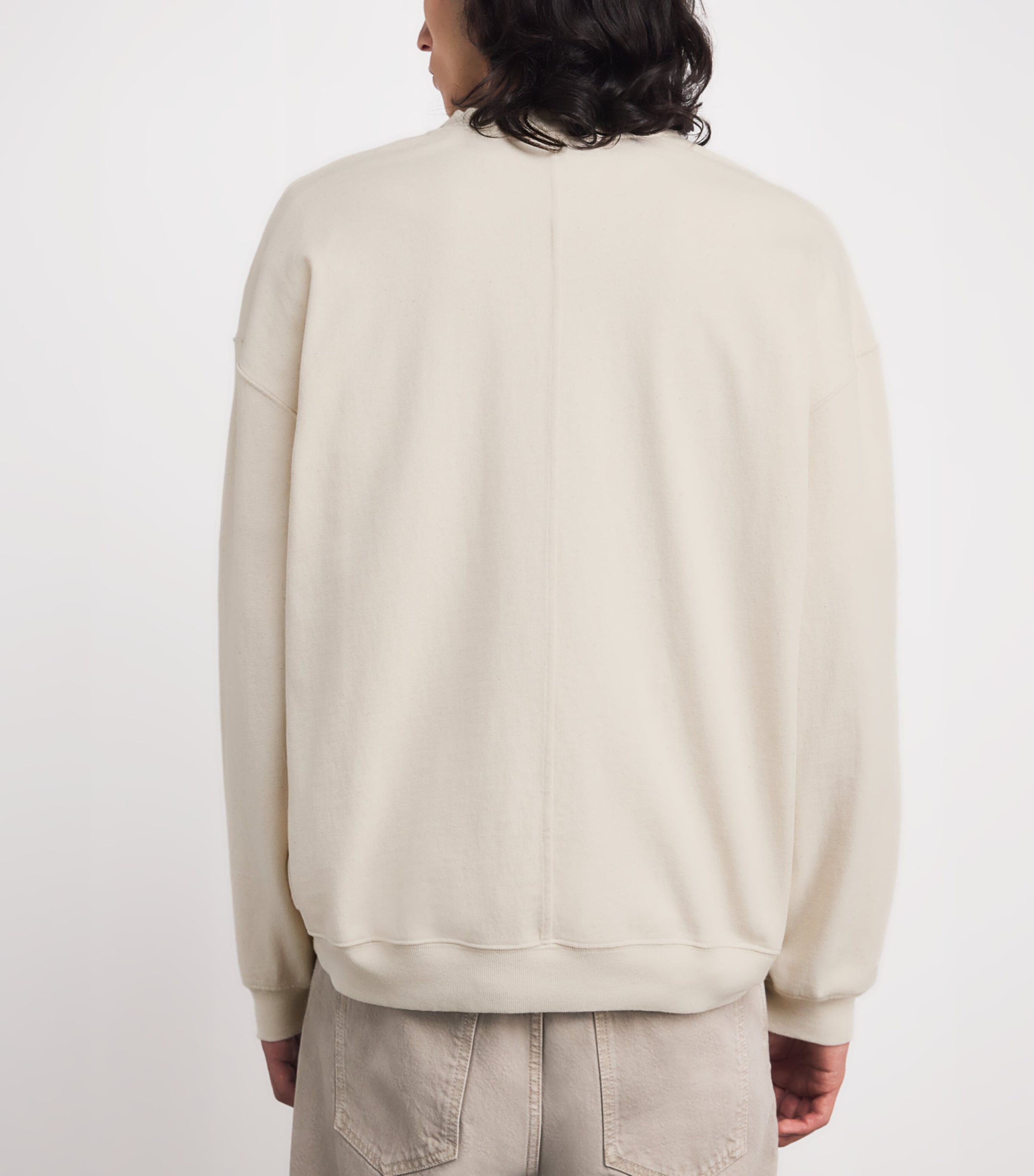 The Row Mens Pacey Cotton Sweatshirt Ivory Image 4