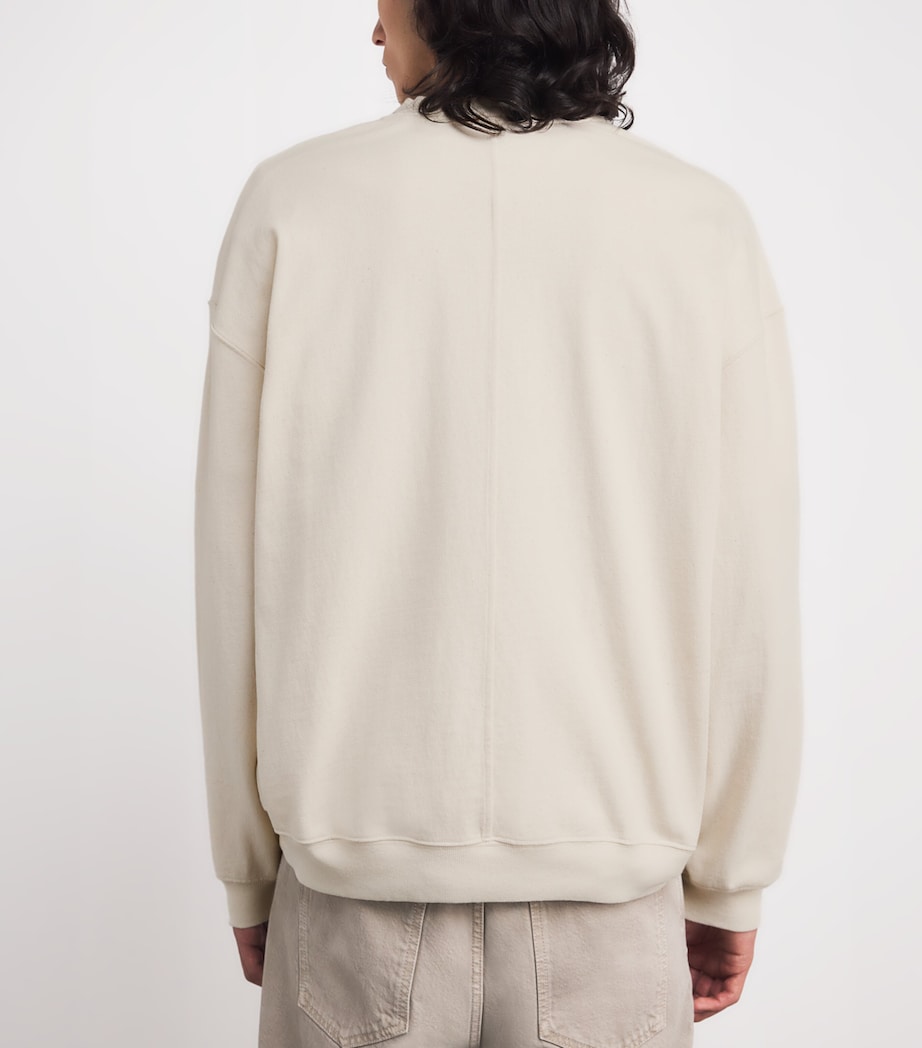 The Row Mens Pacey Cotton Sweatshirt Ivory Image 4