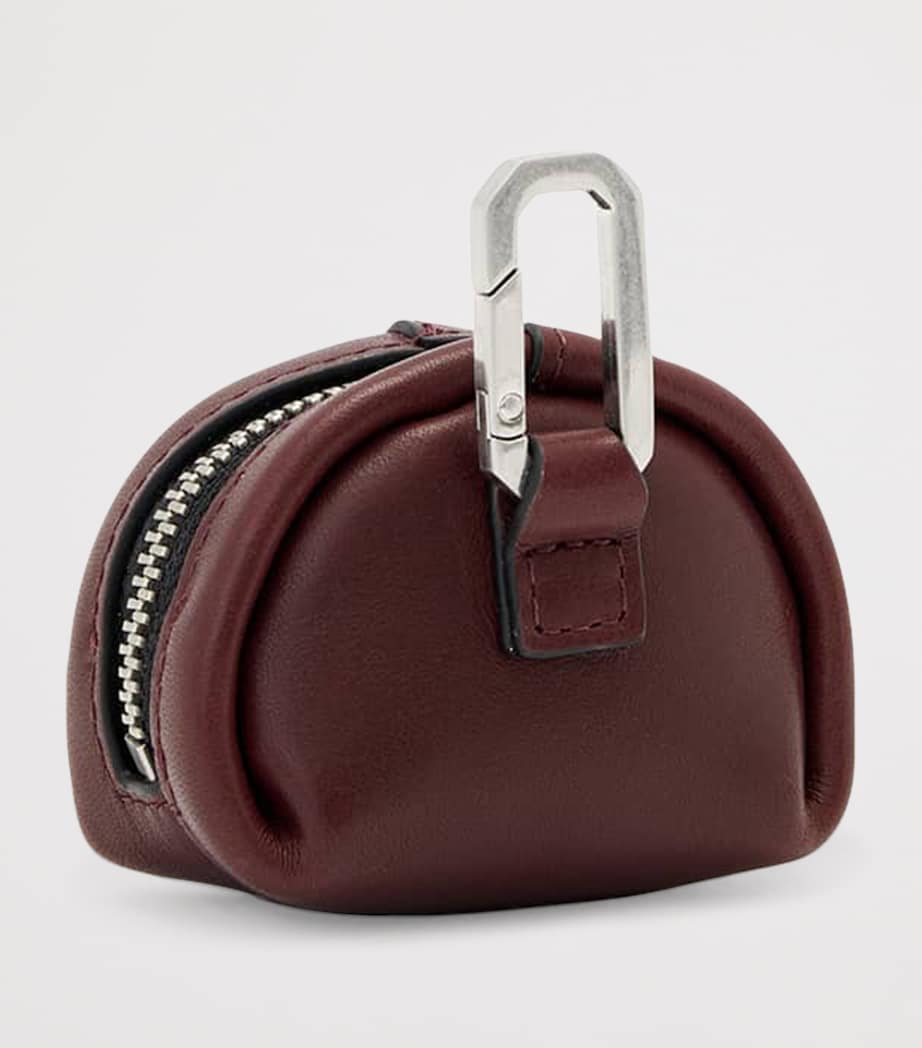 AllSaints Leather Rosalie AirPods Case Burgundy Red Image 5