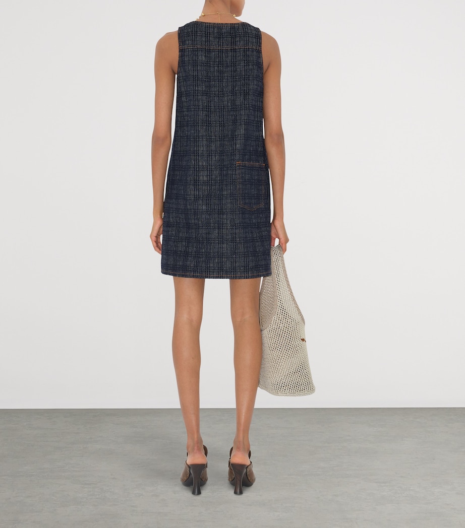 Denim Check Mini Dress INDIGO IP CHECK Image 3