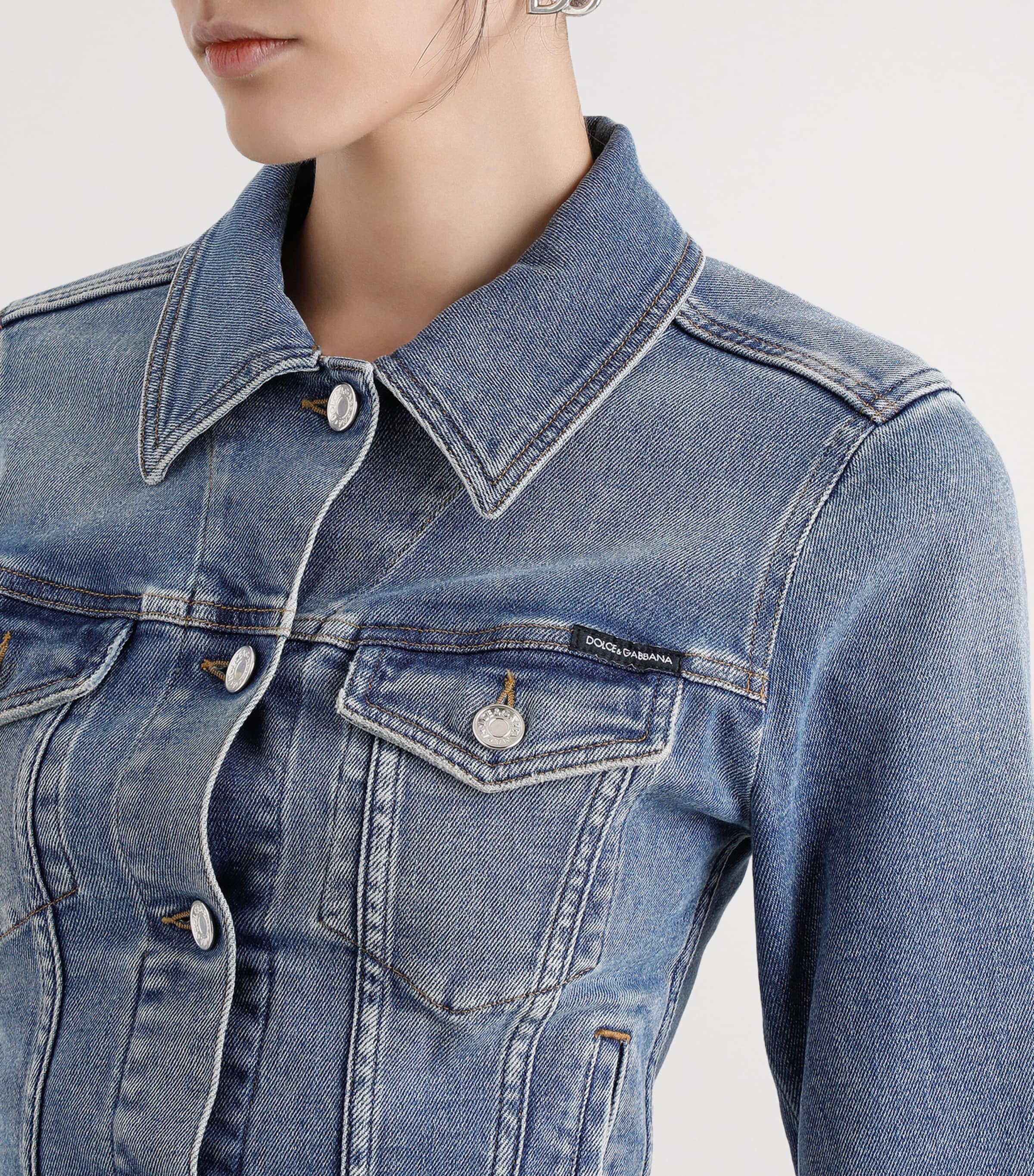 Cropped Denim Jacket S9001-COMBINED Image 3