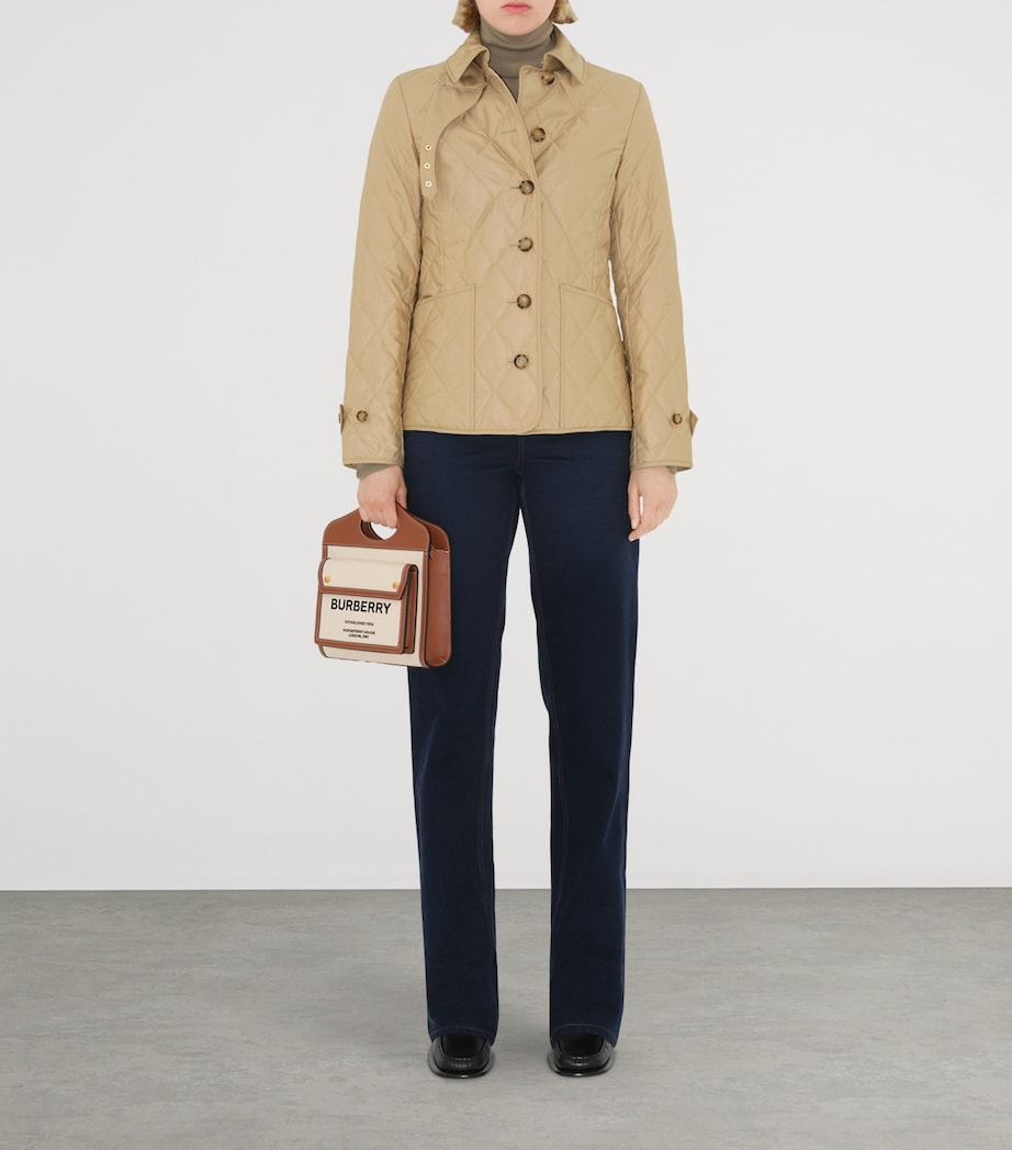 Mini Canvas Pocket Bag NATURAL/MALT BROWN Image 4